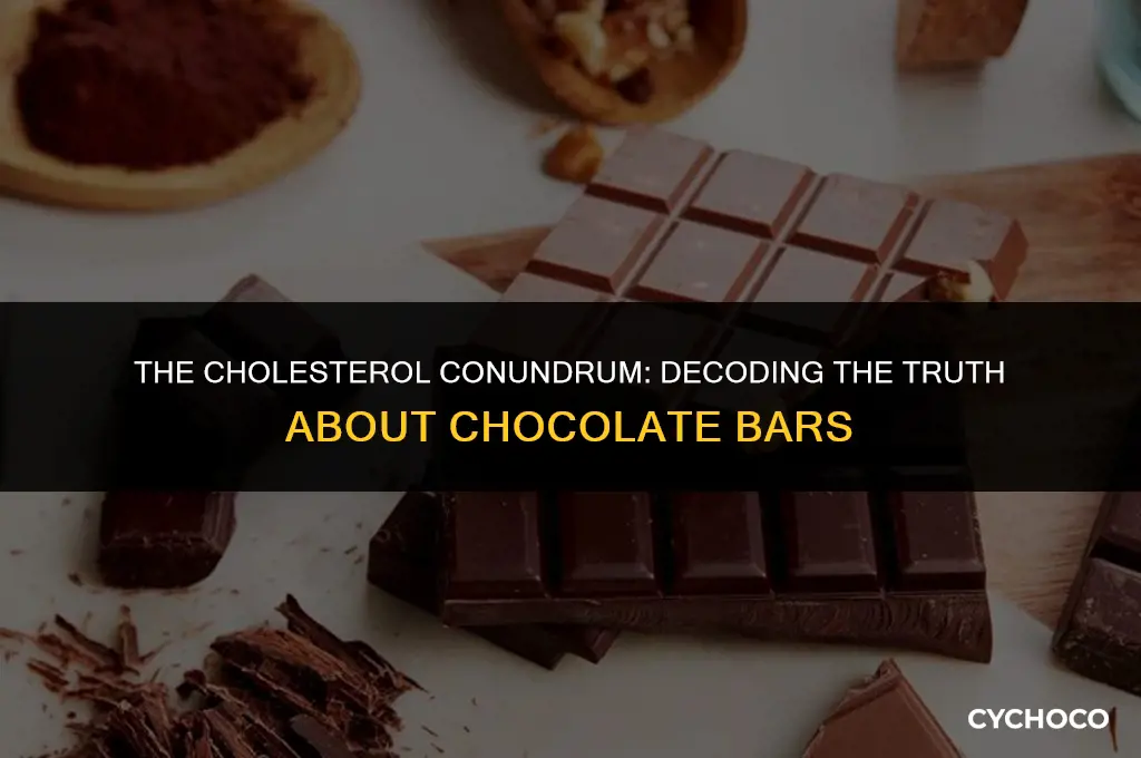 is there cholesterol in chocolate bars