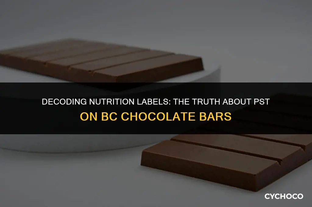 is there pst on chocolate bars in bc
