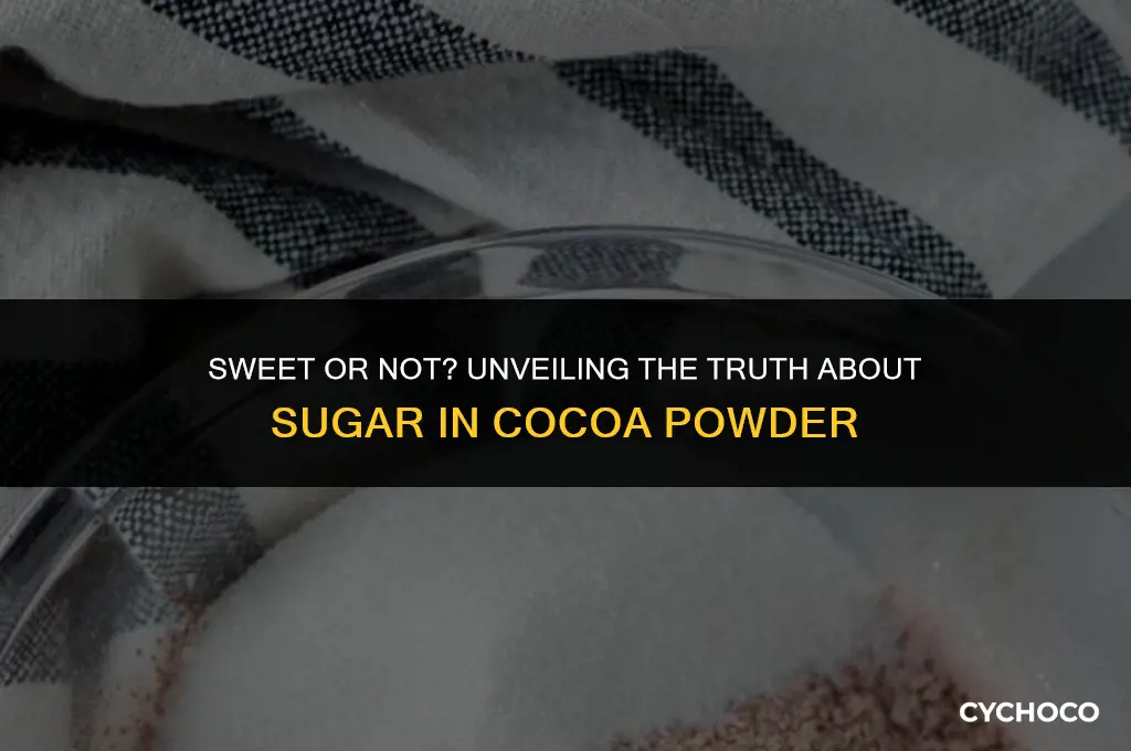 is there sugar in cocoa powder