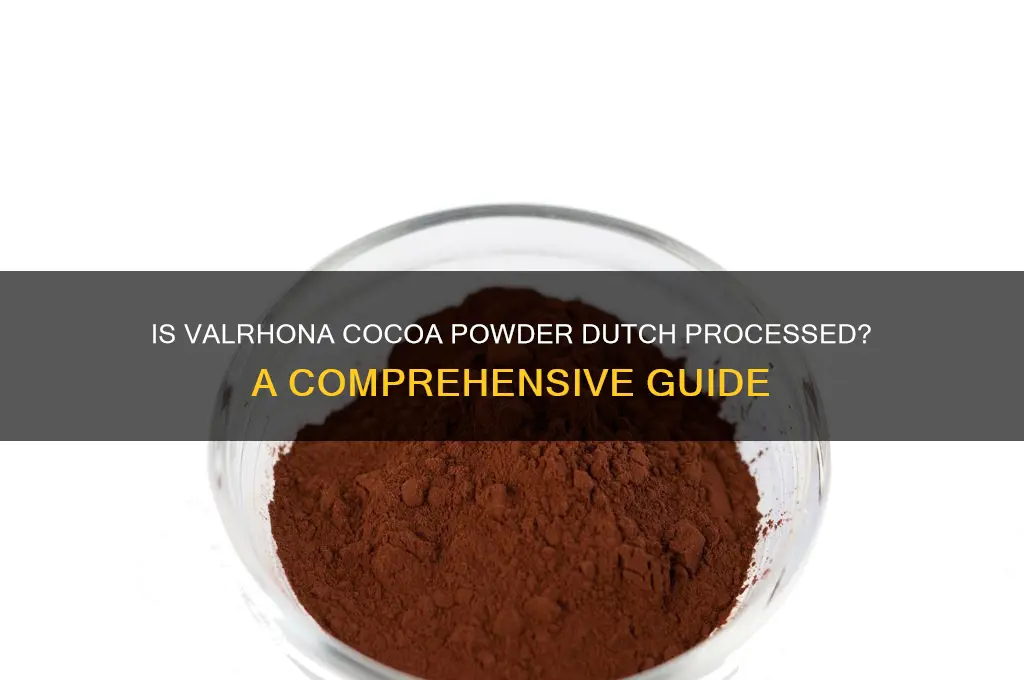 is valrhona cocoa powder dutch processed