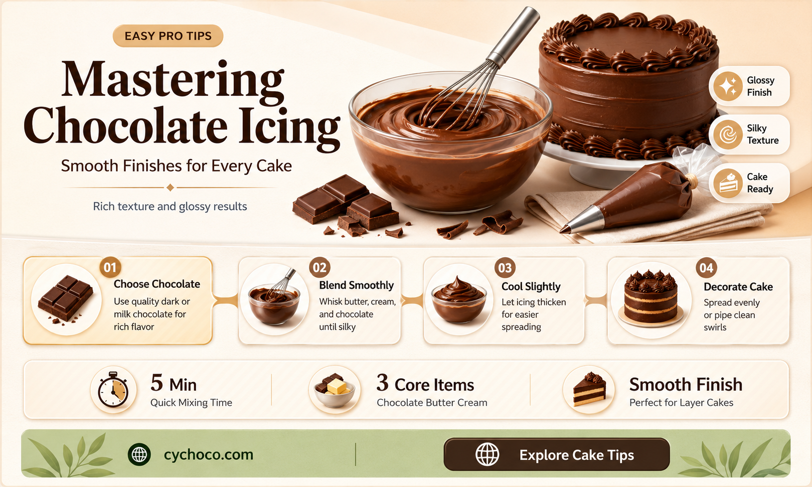 how to prepare chocolate icing for cake