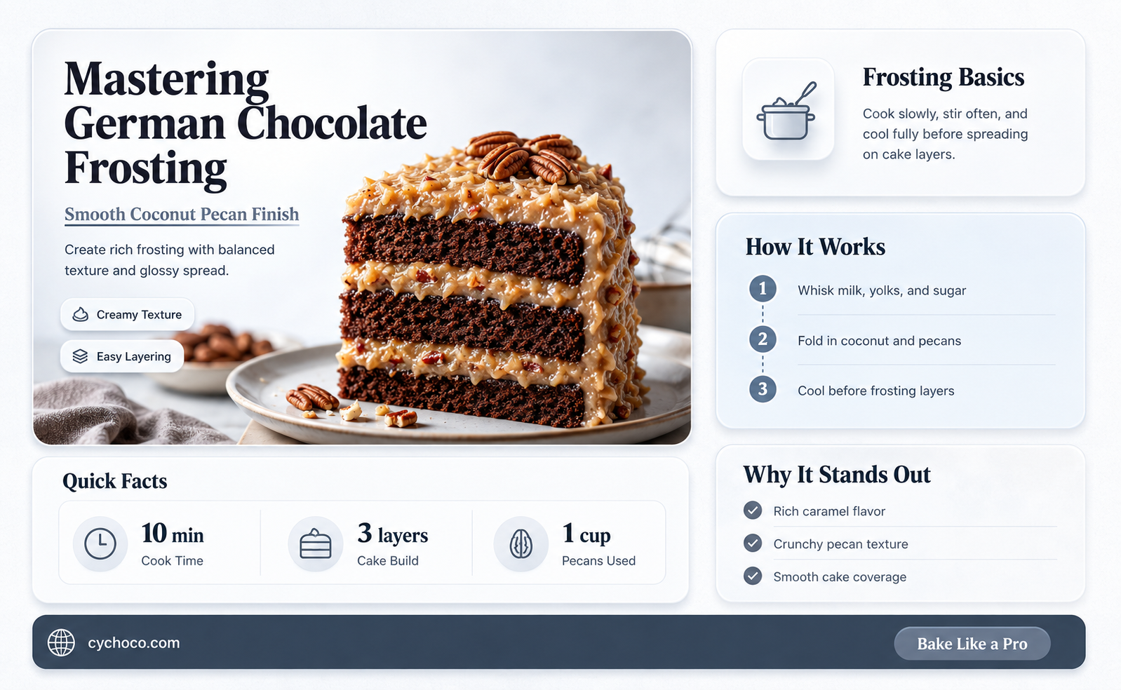 how to frost a german chocolate cake