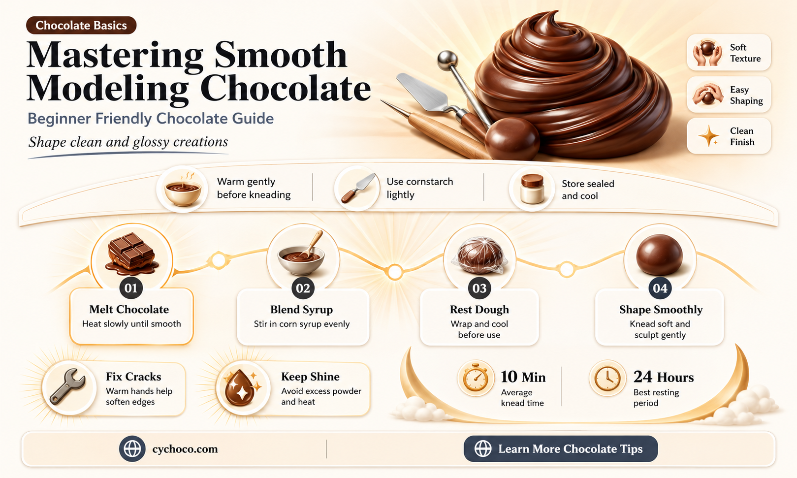 how to get modeling chocolate smooth