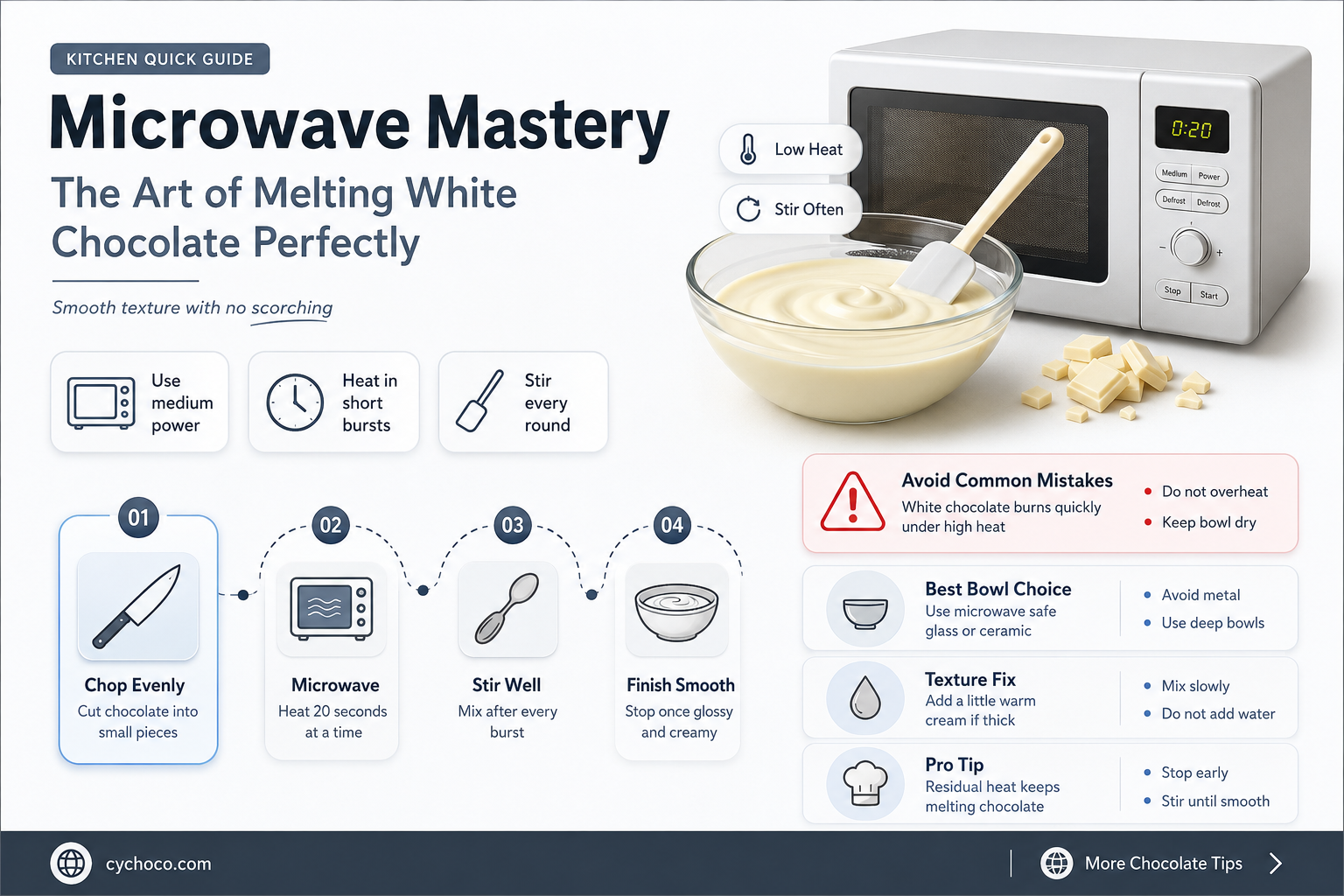 how to melt white chocolate in the microwave