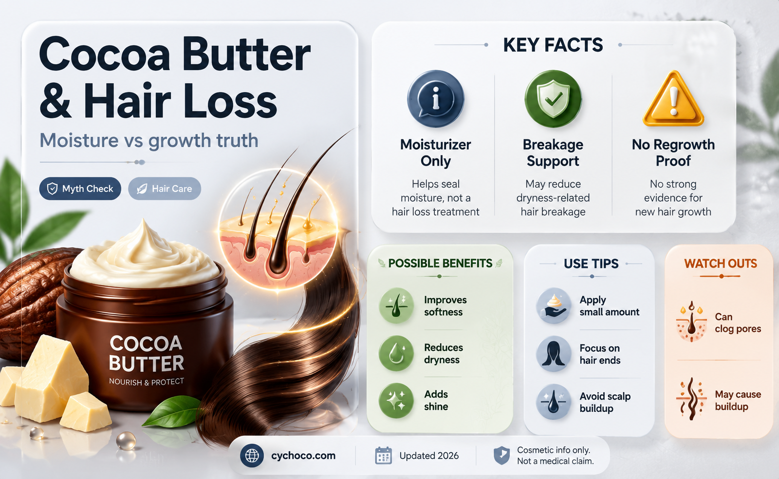does cocoa butter reduce hair loss