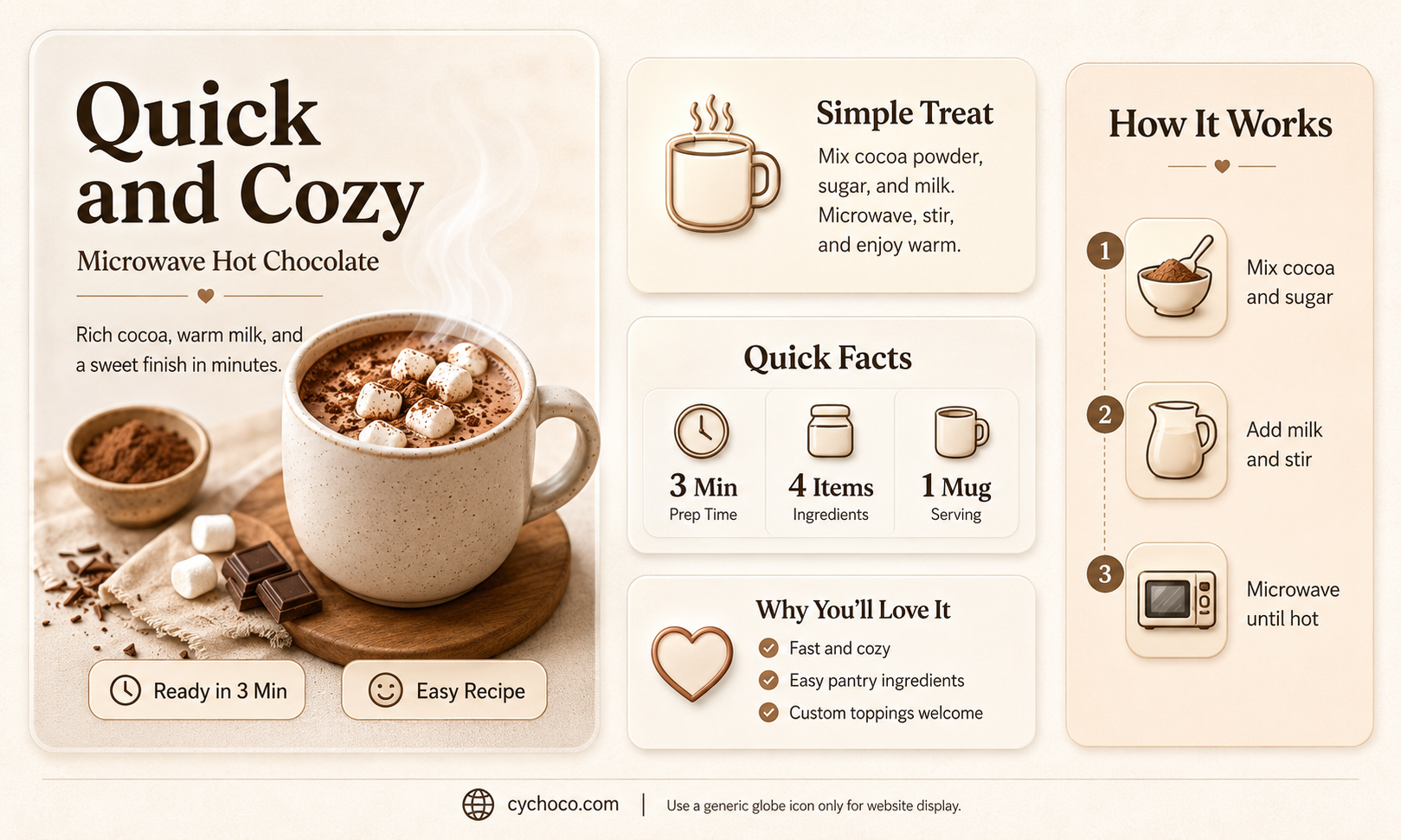 how to make hot chocolate with cocoa powder microwave