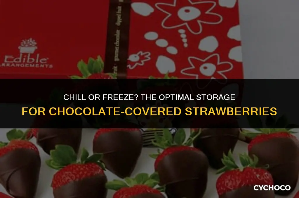 should chocolate covered strawberries be refrigerated or frozen
