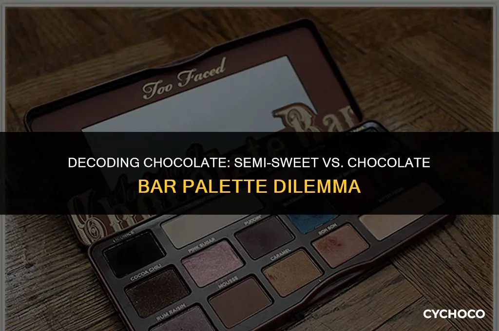 should you buy both semi sweet and chocolate bar pallete