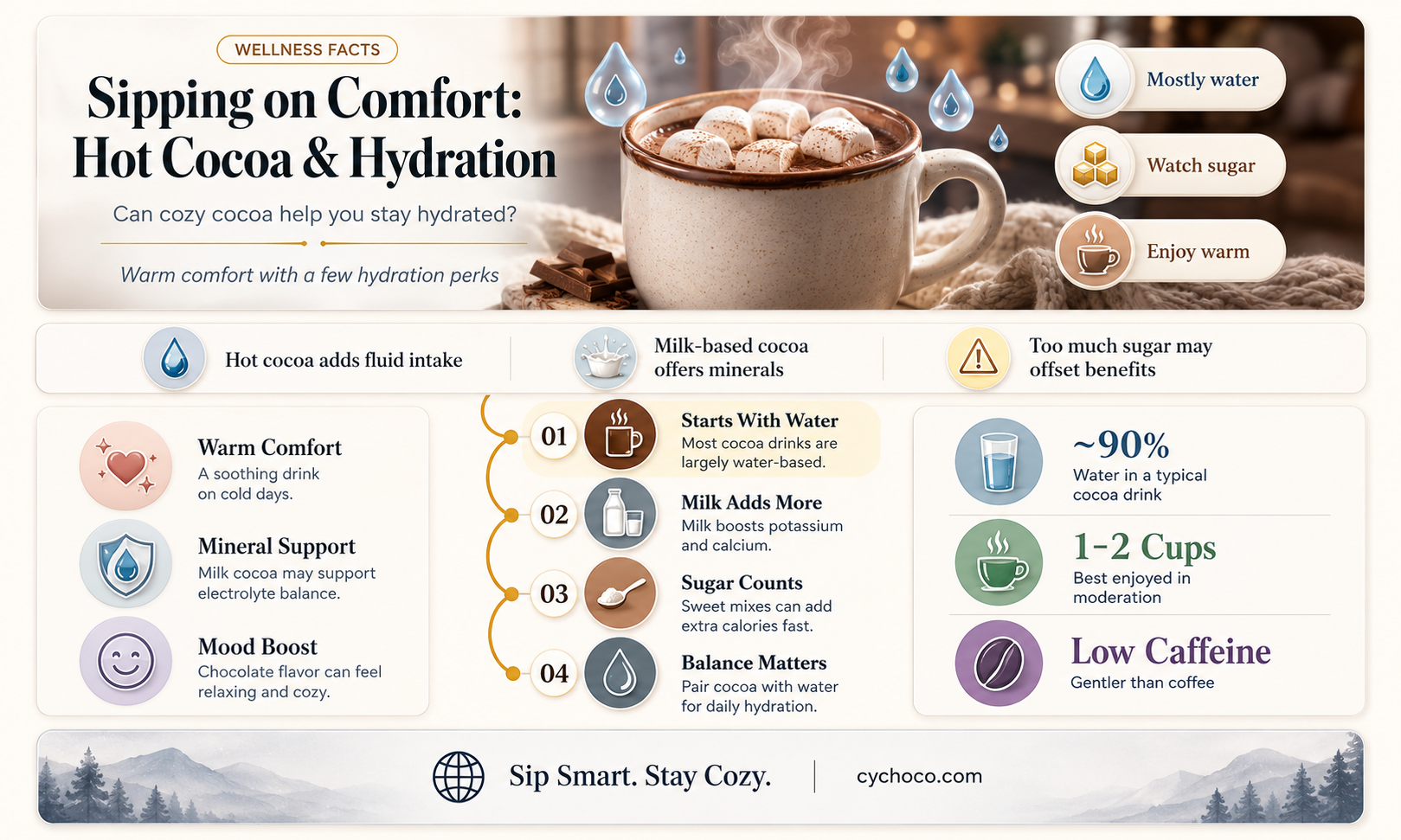 does hot cocoa dehydrate you