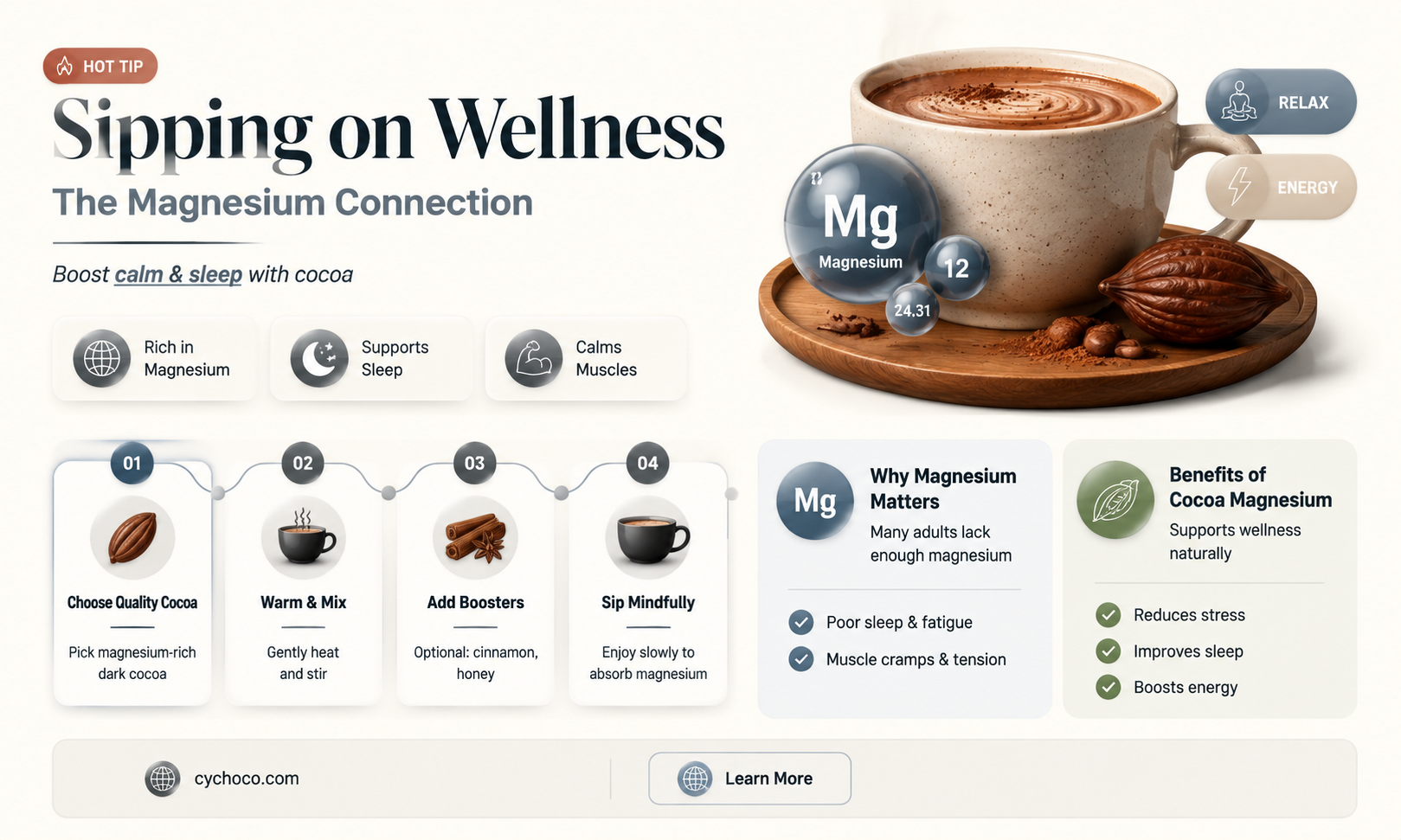 does hot cocoa have magnesium