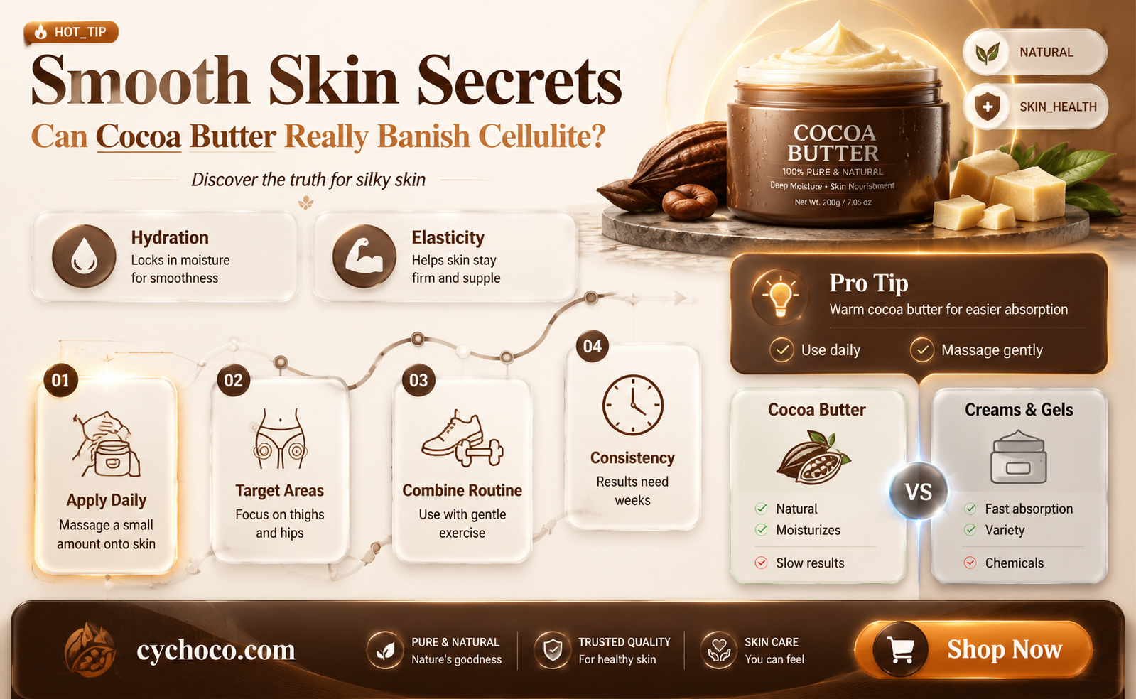 does cocoa butter prevent cellulite