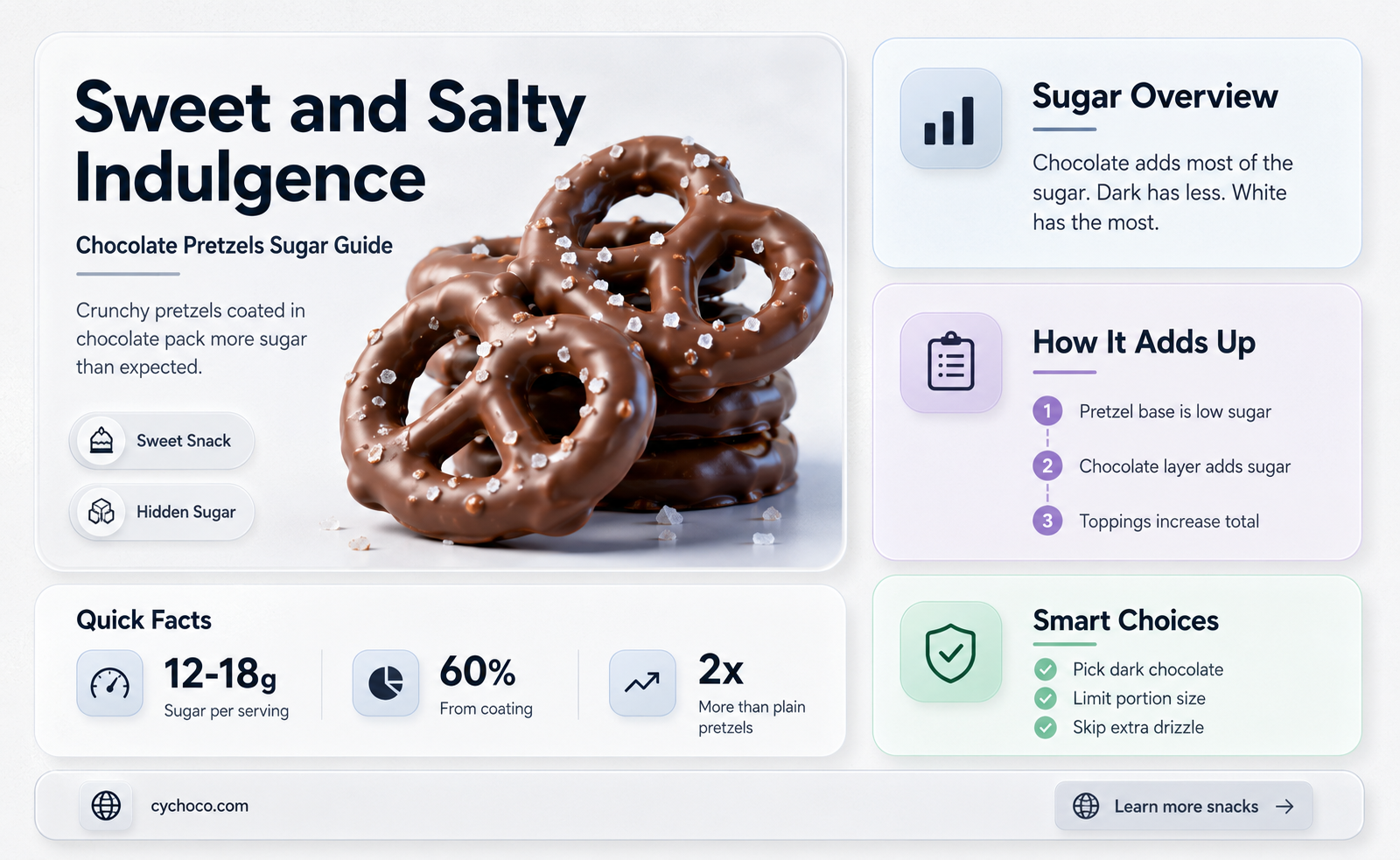 how many sugars in chocolate dipped pretzel