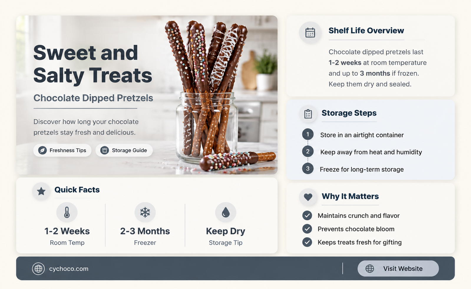 how long do chocolate dipped pretzel rods last