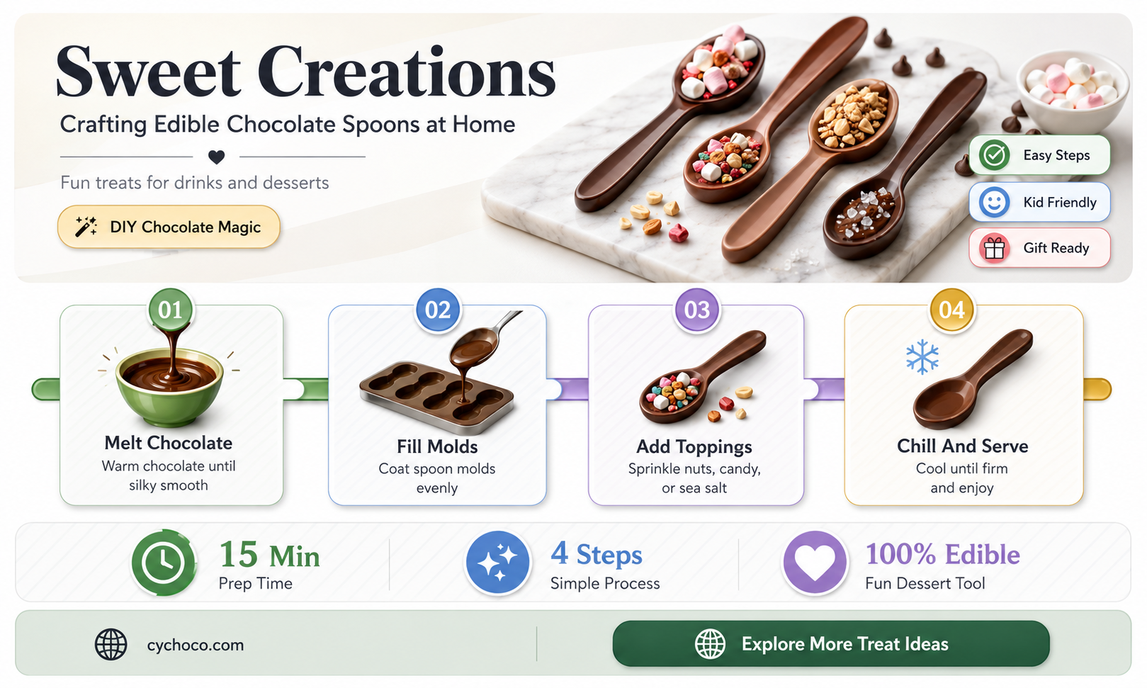 how to make a chocolate spoon
