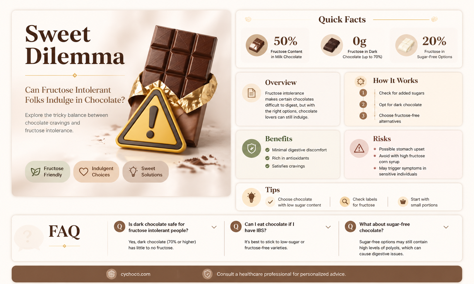 can fructose intolerant eat chocolate
