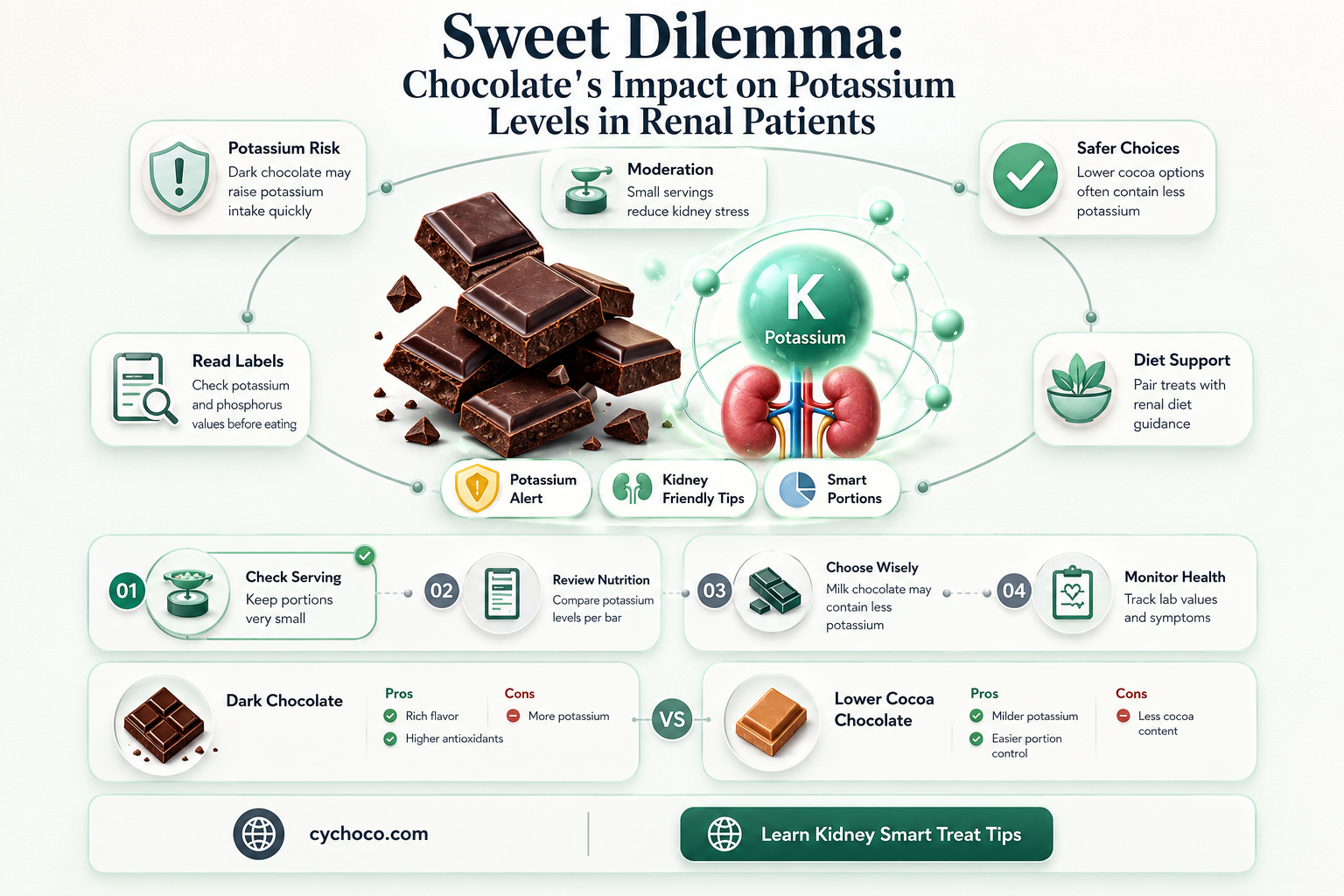 does too much chocolate case higher potassium in renal patients