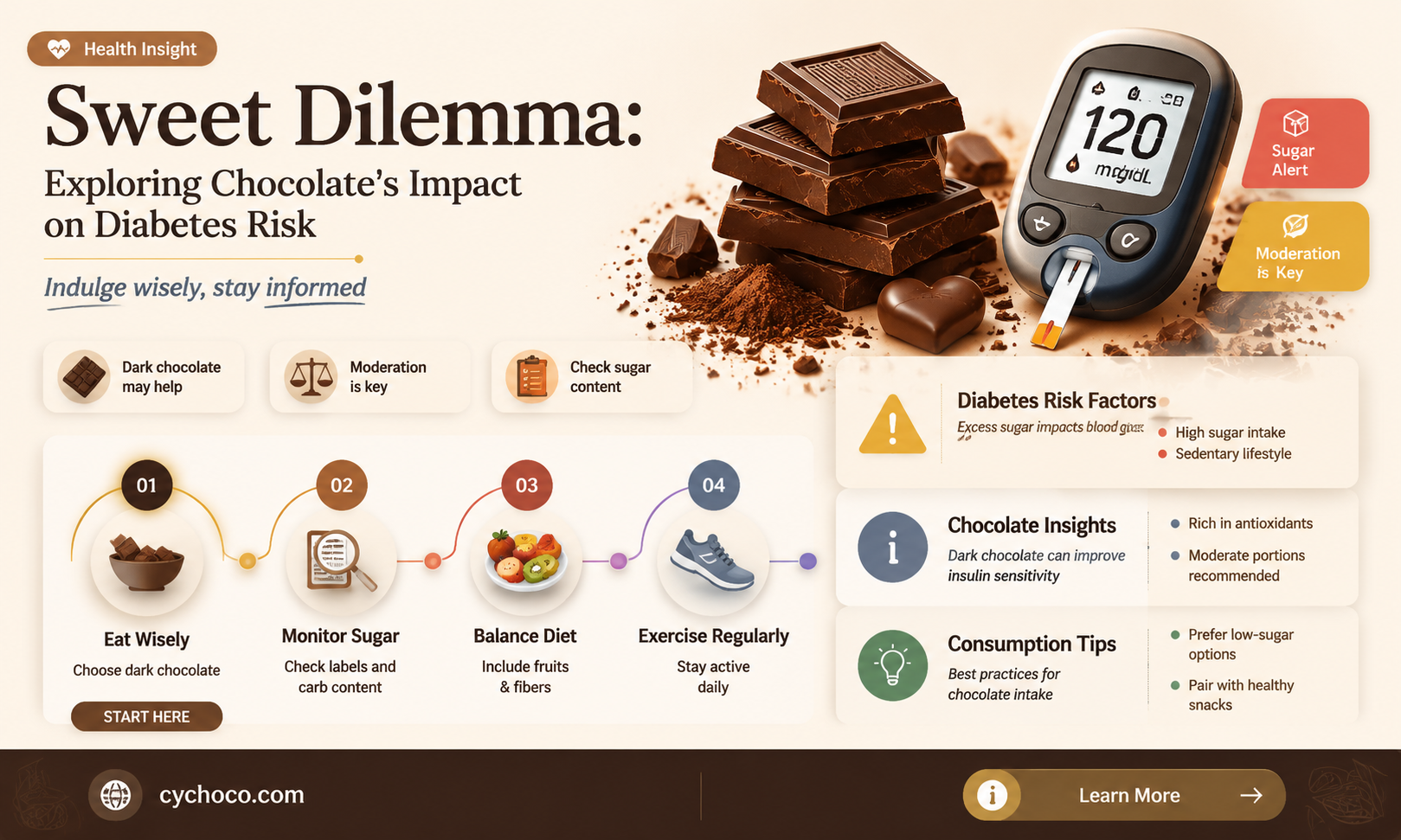 does eating too much chocolate cause diabetes