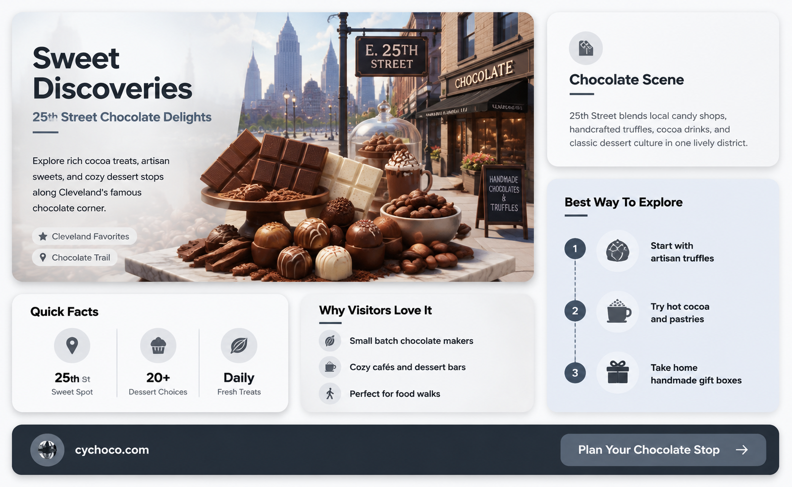 what chocolate is made on 25th street in cleveland