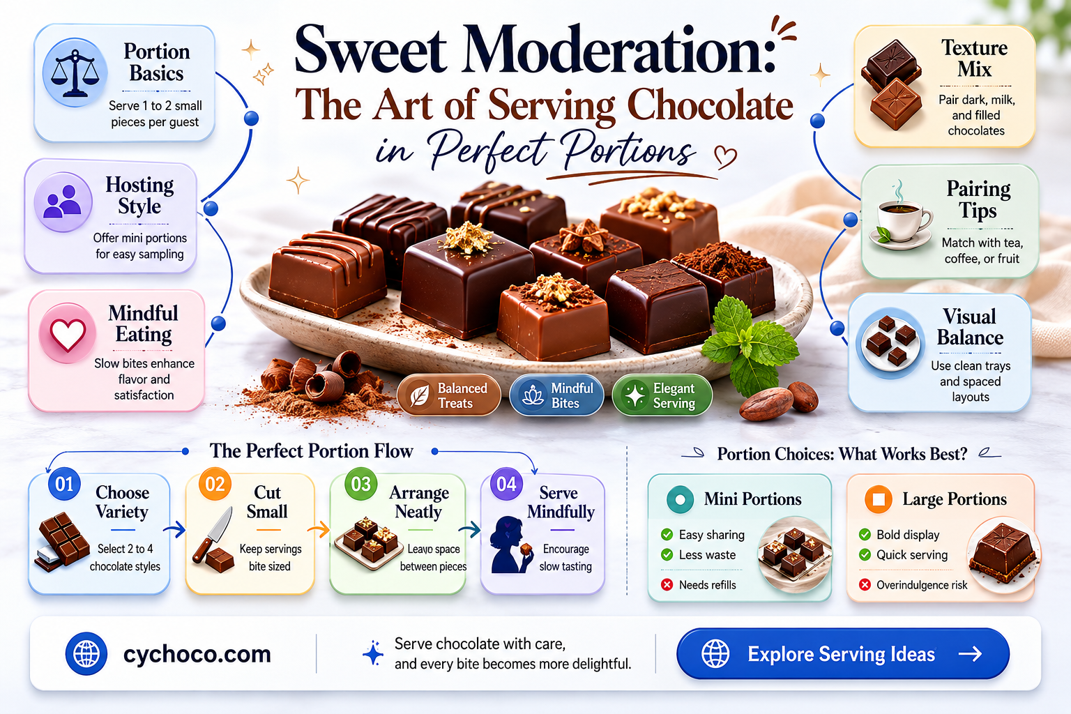 how many pieces of chocolate to serve