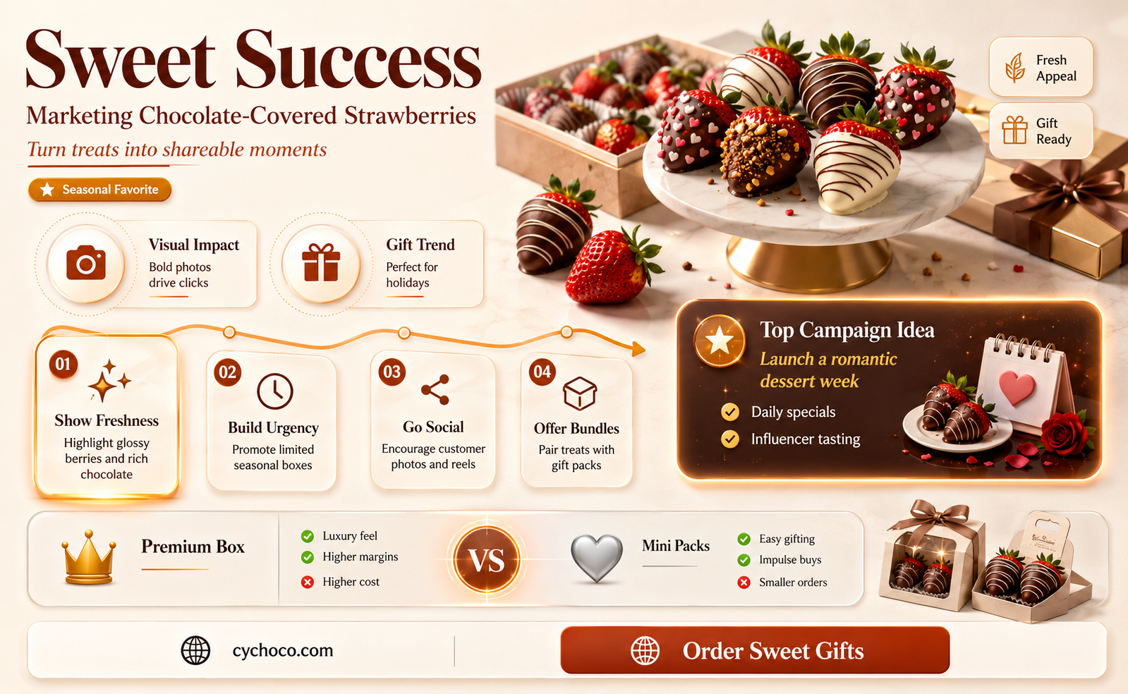 how to market chocolate covered strawberry