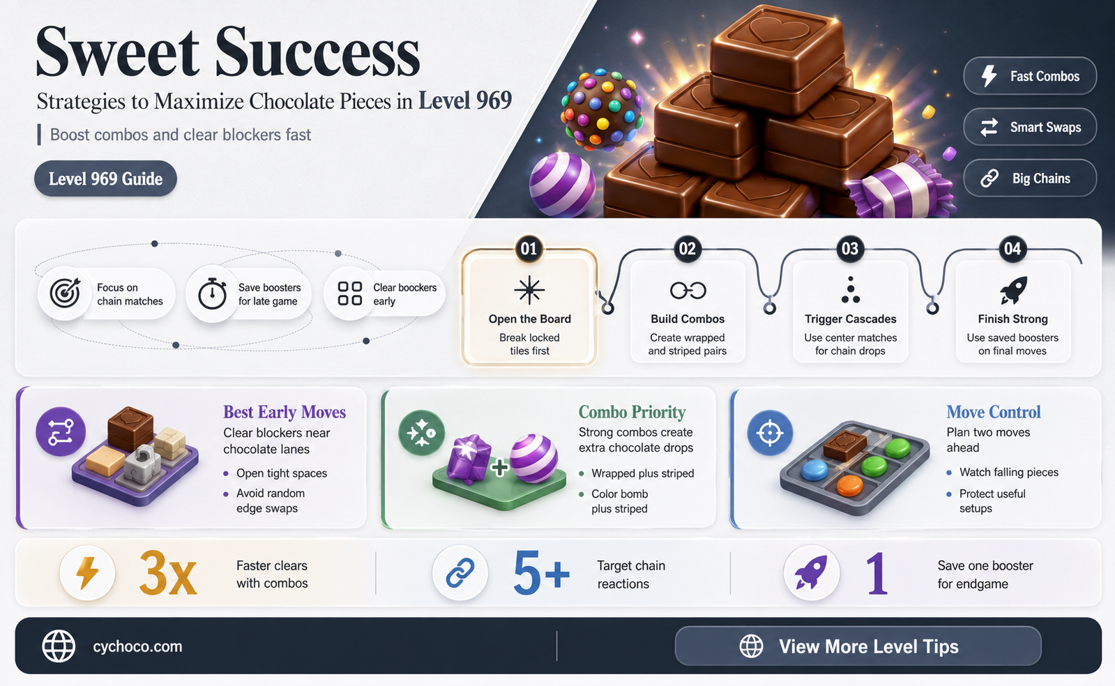 how to get more chocolate pieces in level 969
