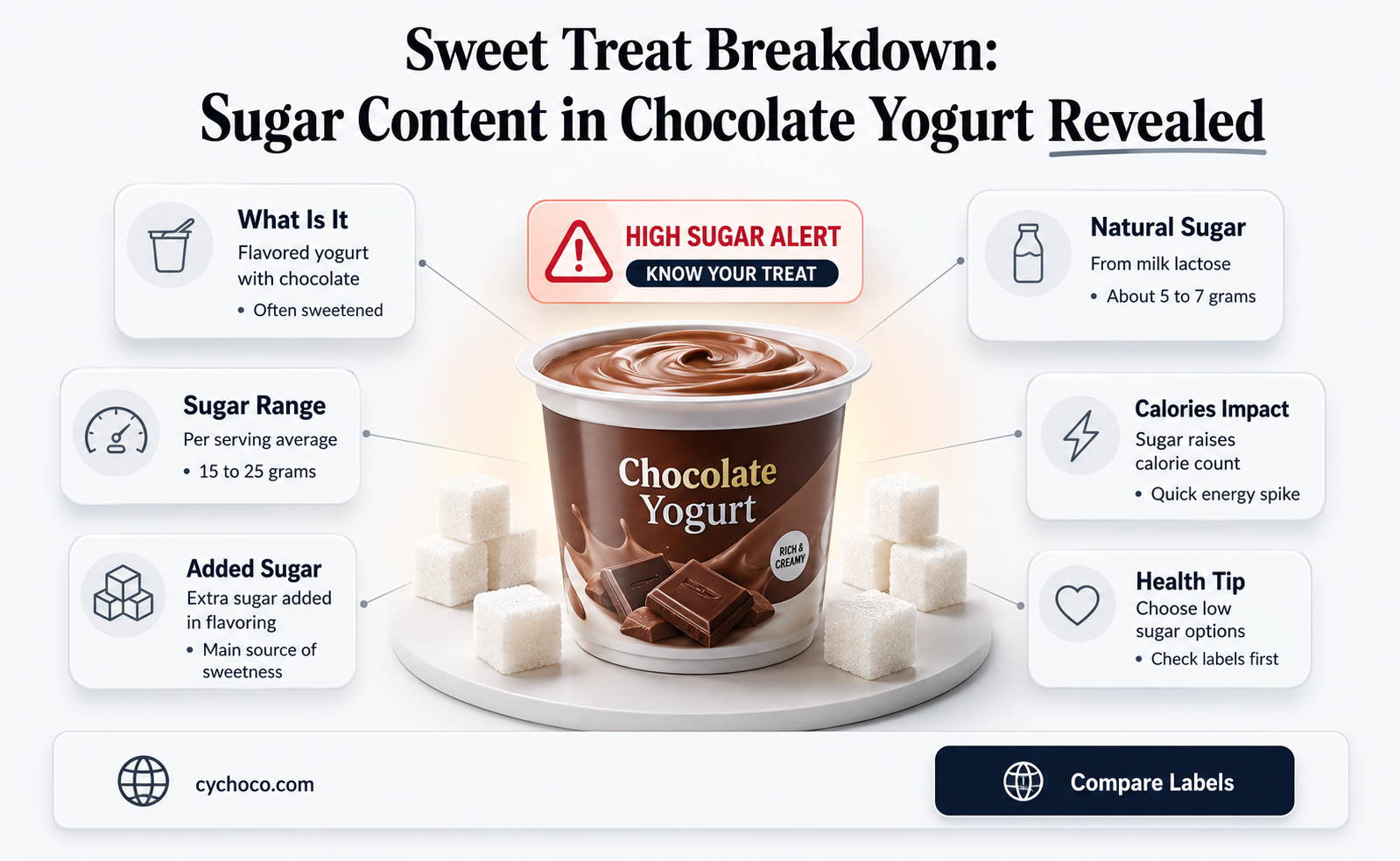 how many sugar in a chocolate yogurt