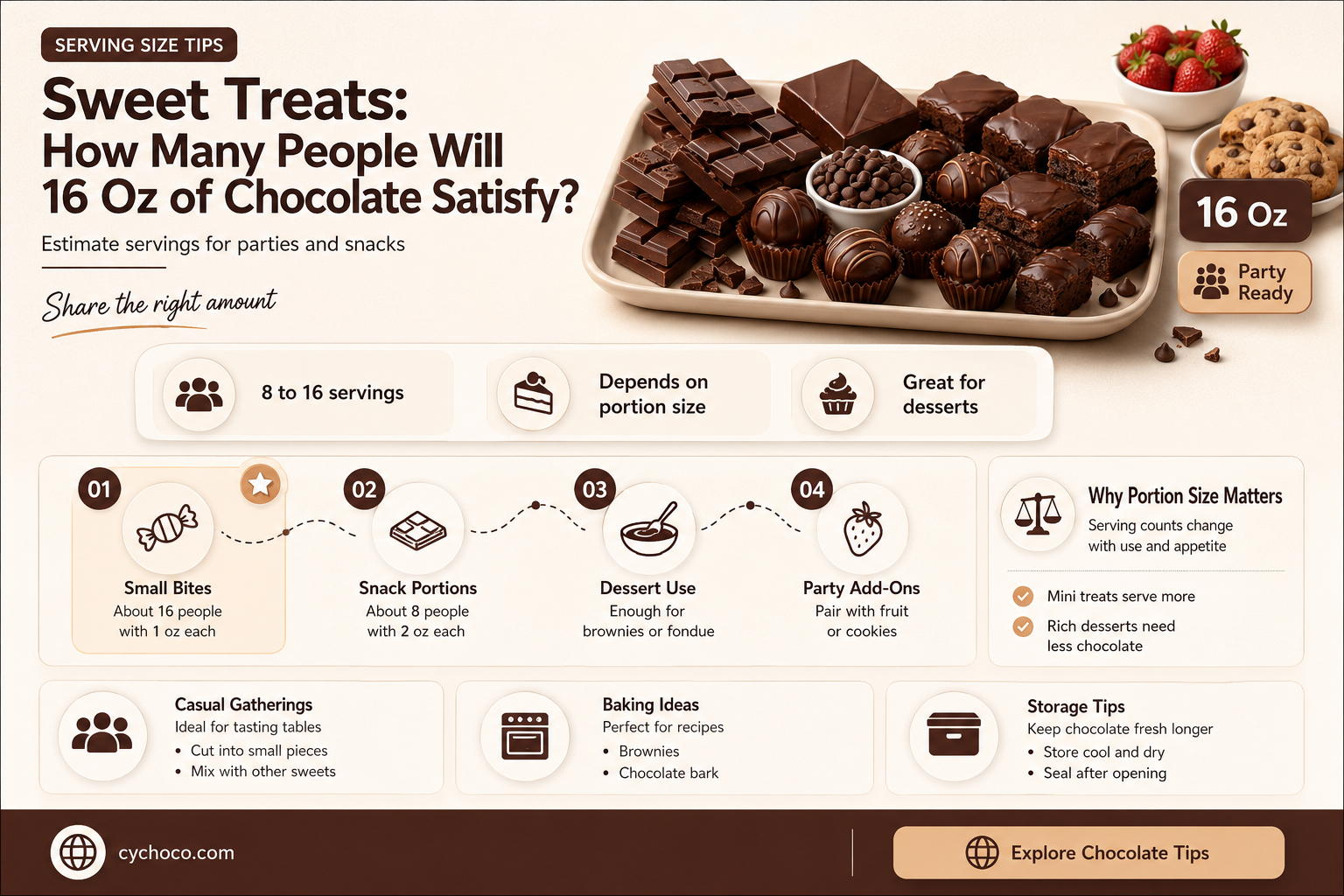 how many ppl will 16 oz chocolate