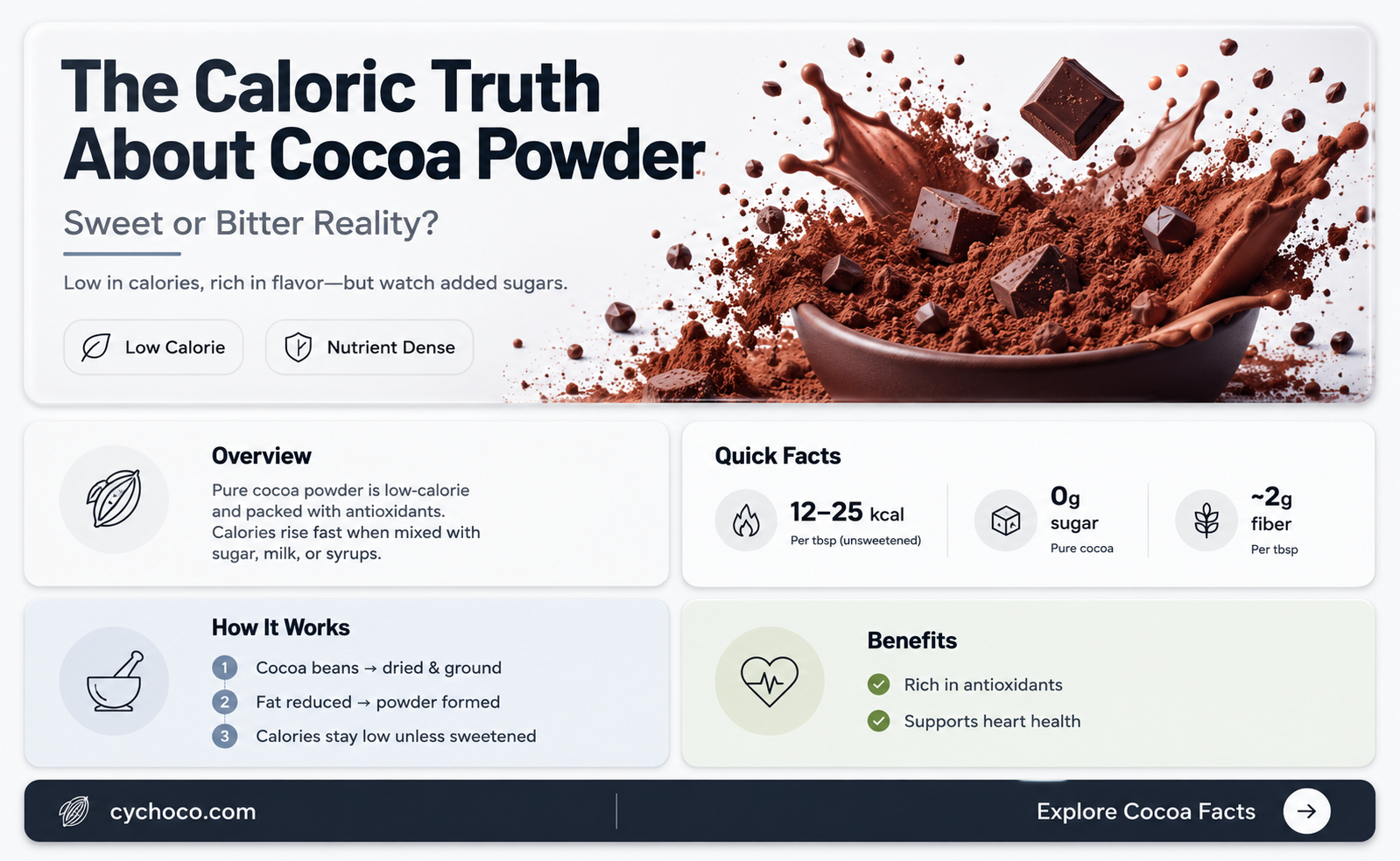 does cocoa powder have calories