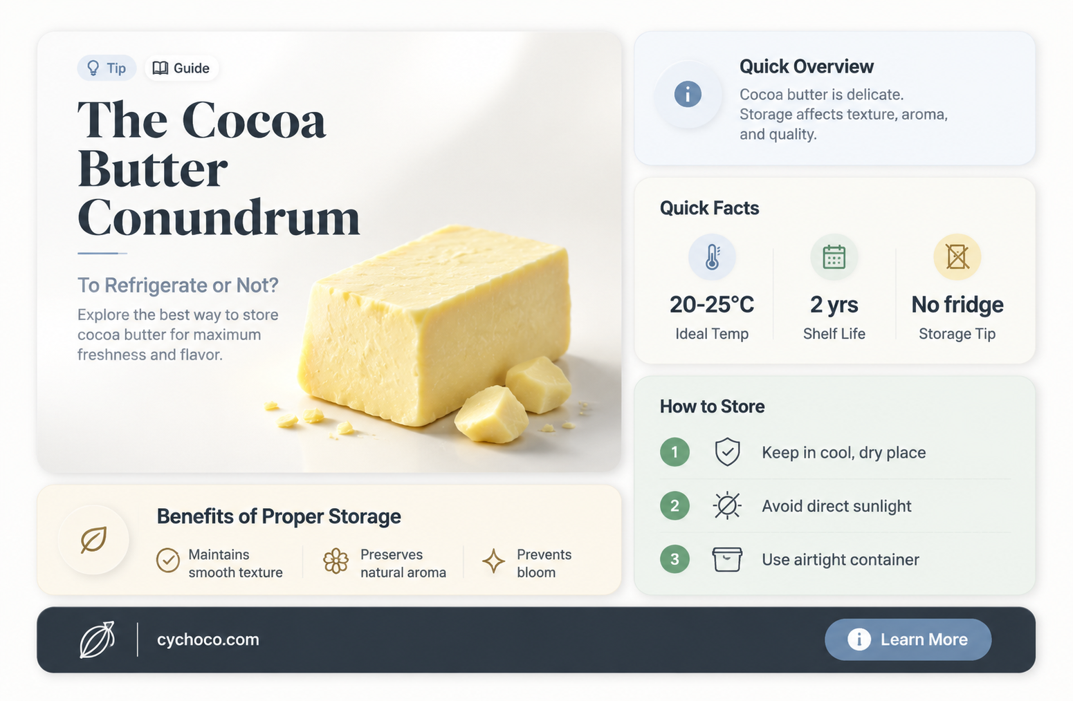 does cocoa butter need to be refrigerated