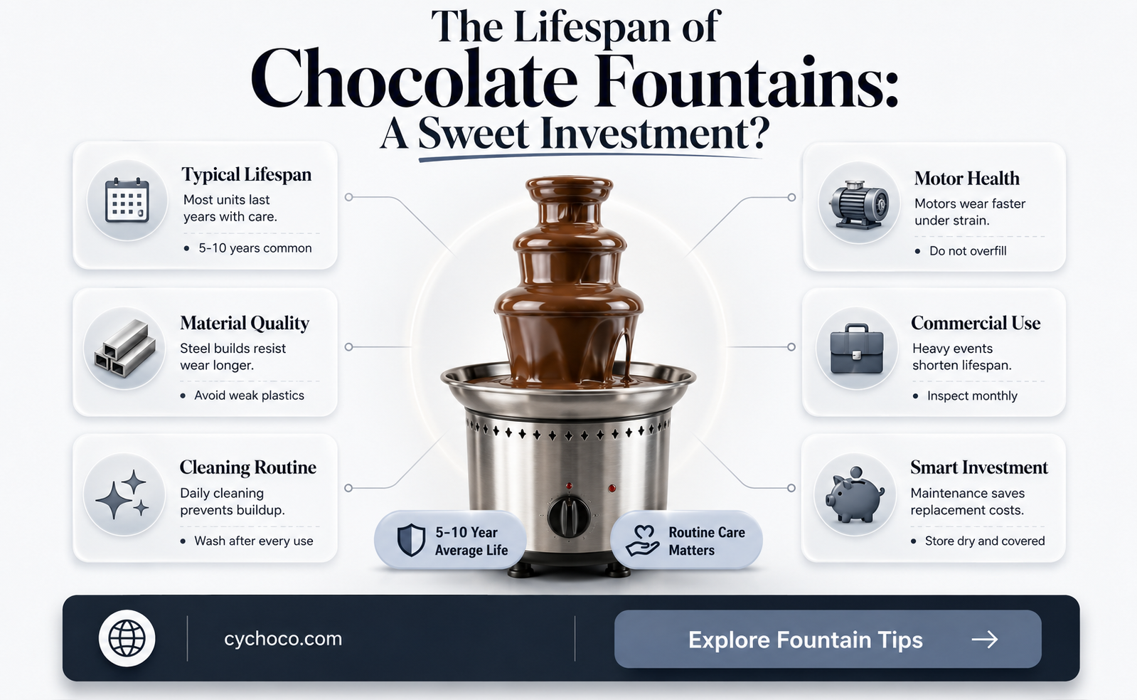 how long do chocolate fountains last