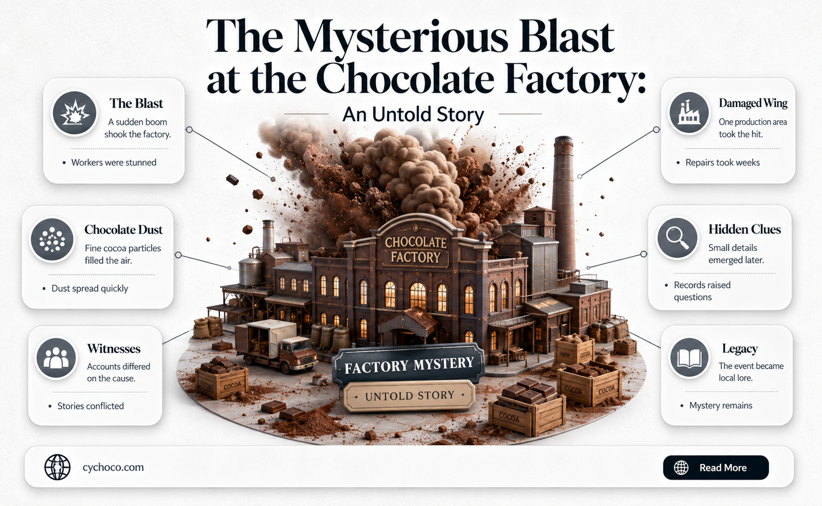 where did the chocolate factory blow up