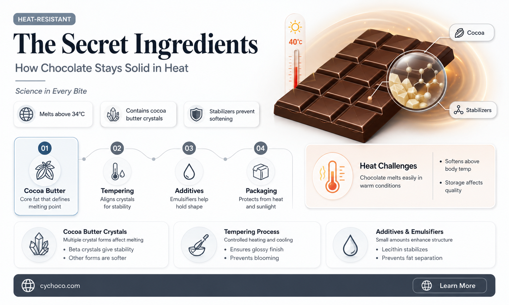 what do they put in chocolate to stop it melting