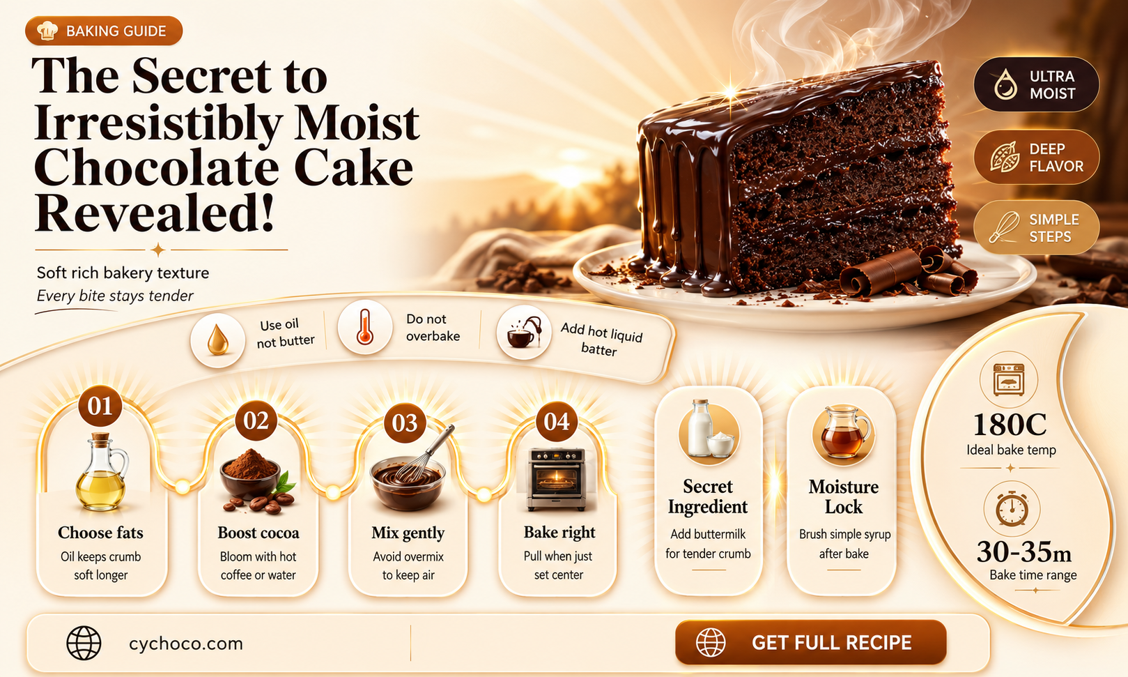 how to make chocolate cake moist