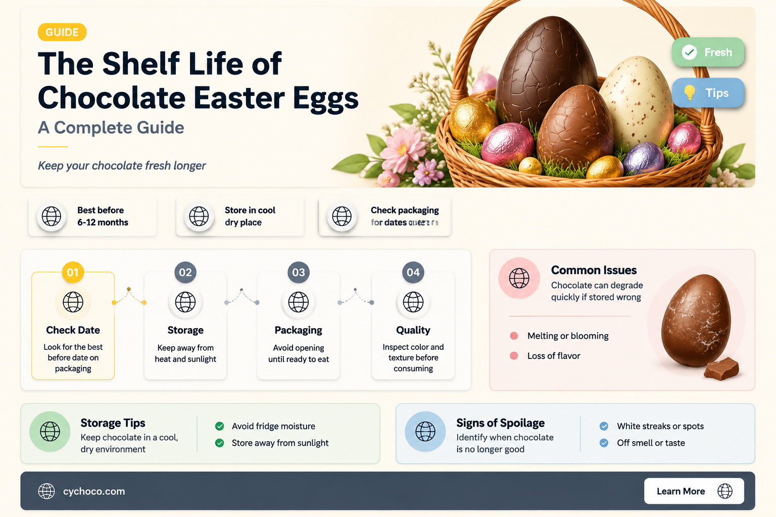 how long do chocolate easter eggs last