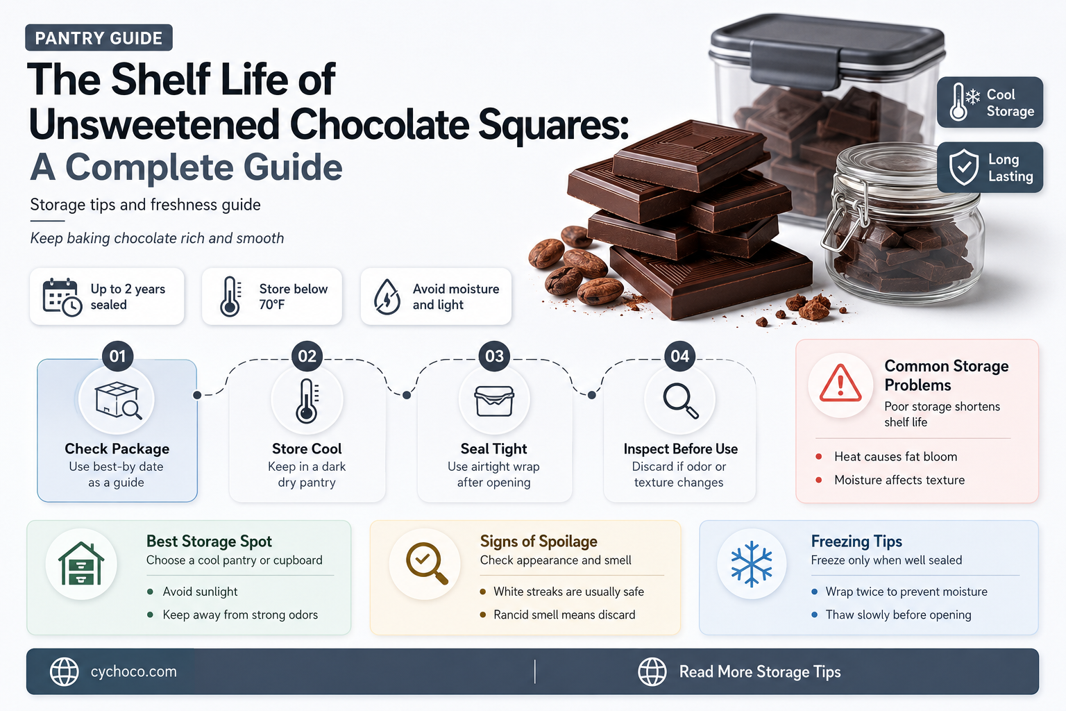 do unsweetened chocolate squares go bad