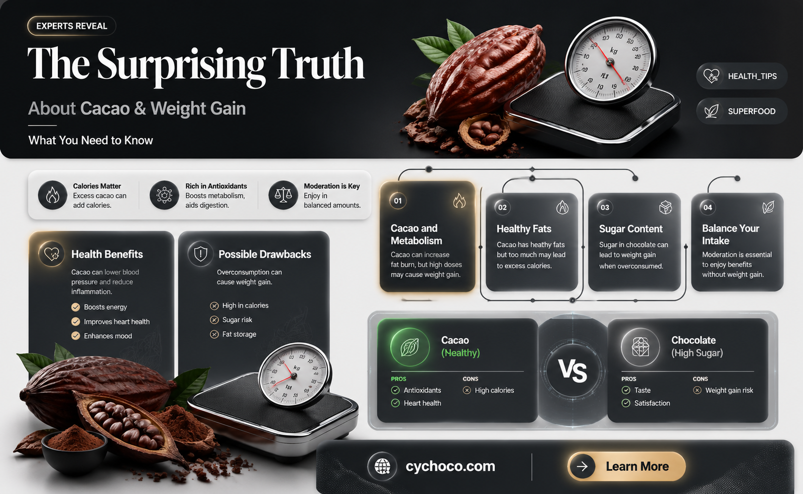 does cacao make you gain weight