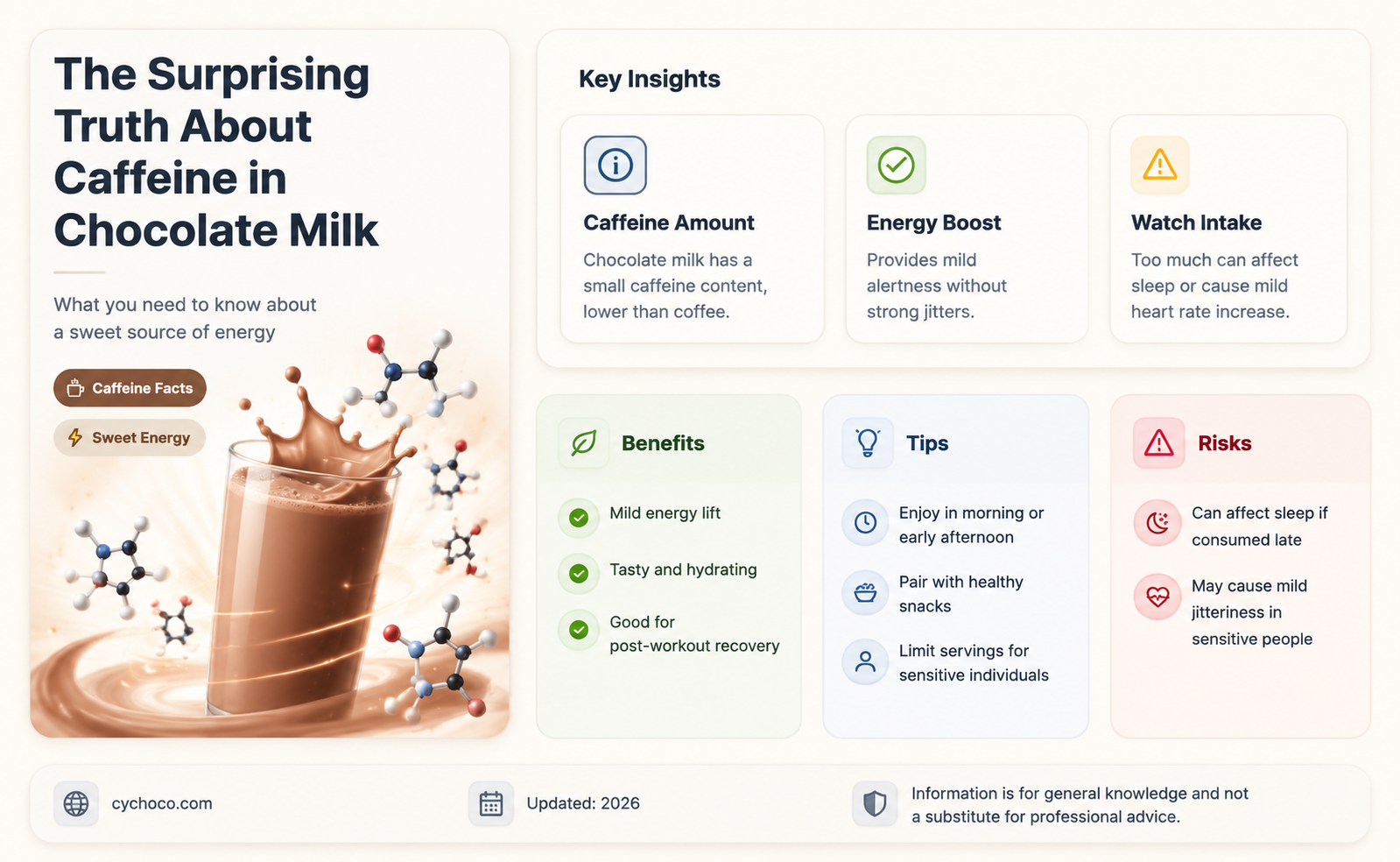 is there caffeine in chocolate milk