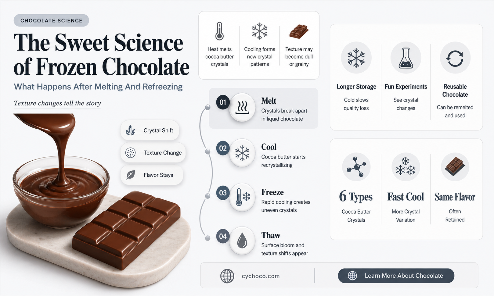 what happens if you freeze melted chocolate