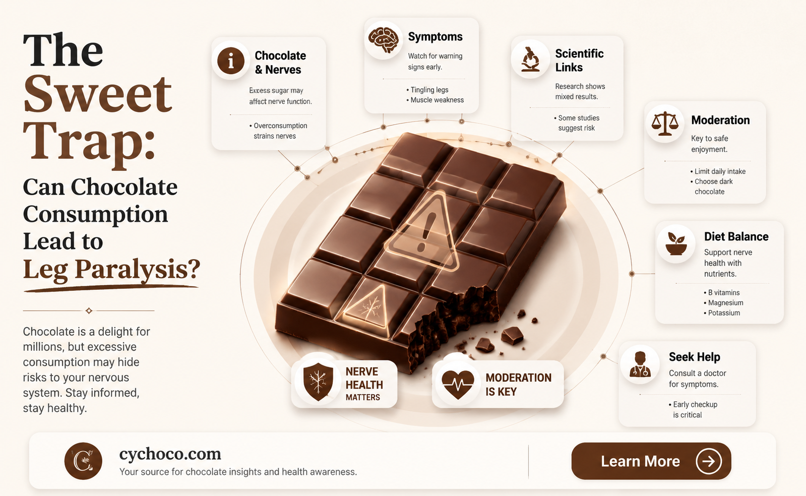 does eating too much chocolate cause leg paralysis