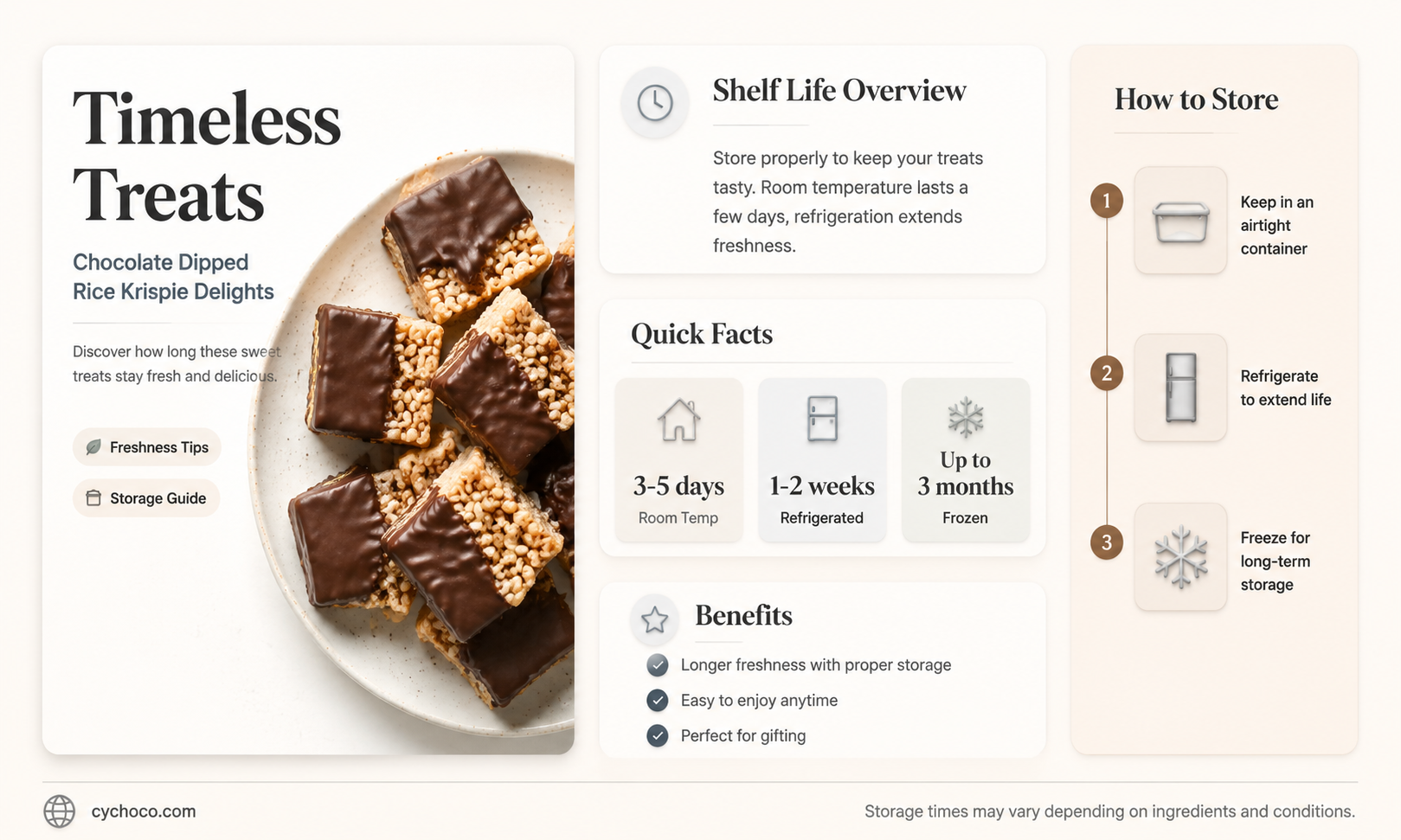 how long do chocolate dipped rice krispie treats last