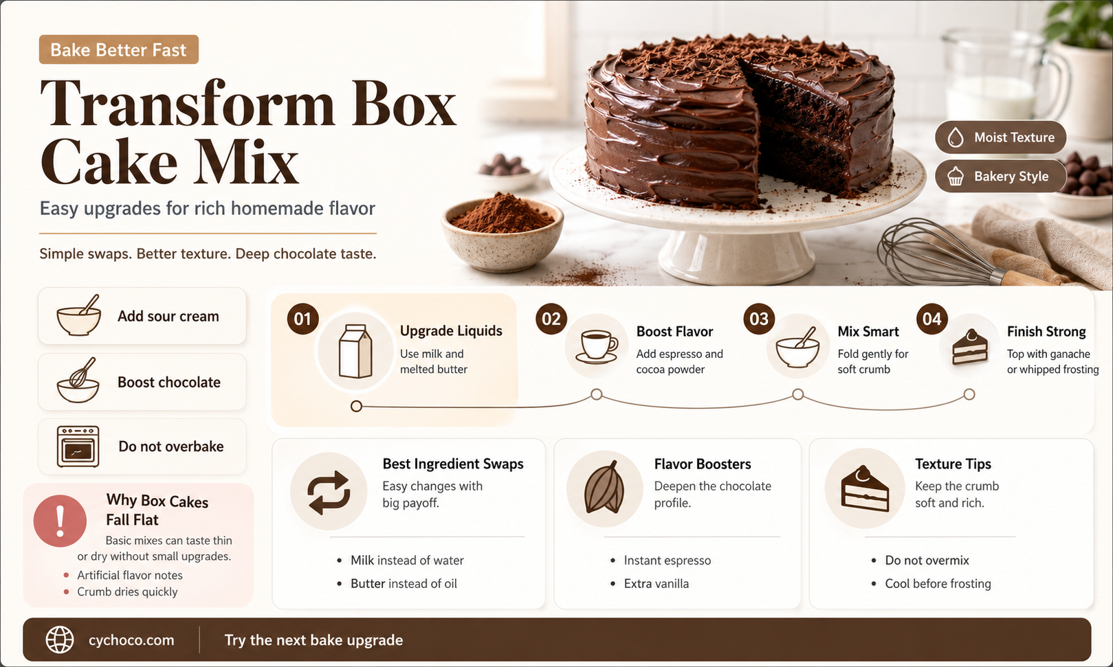 how to make a box chocolate cake taste homemade