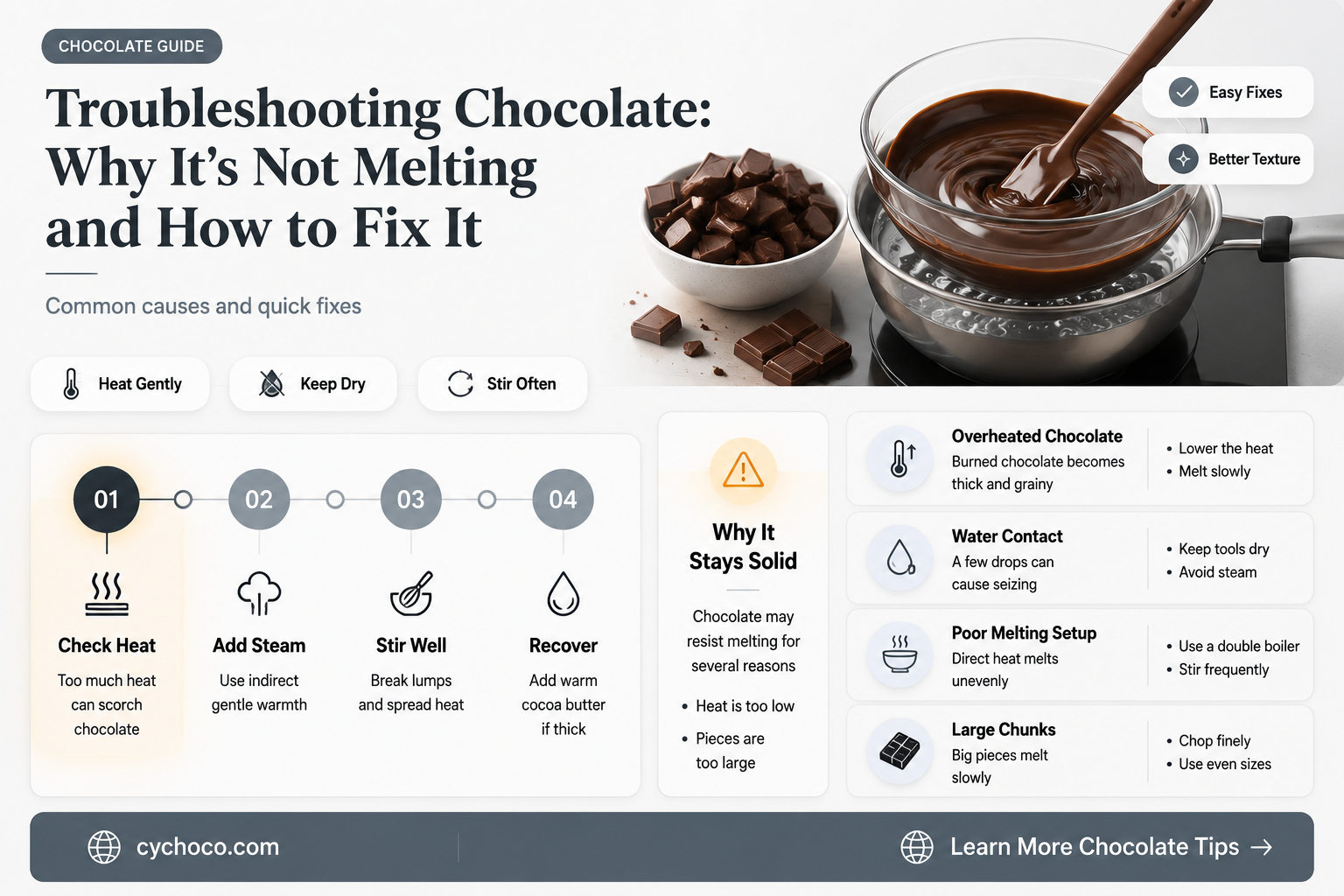 what do you do when your chocolate isnt melting
