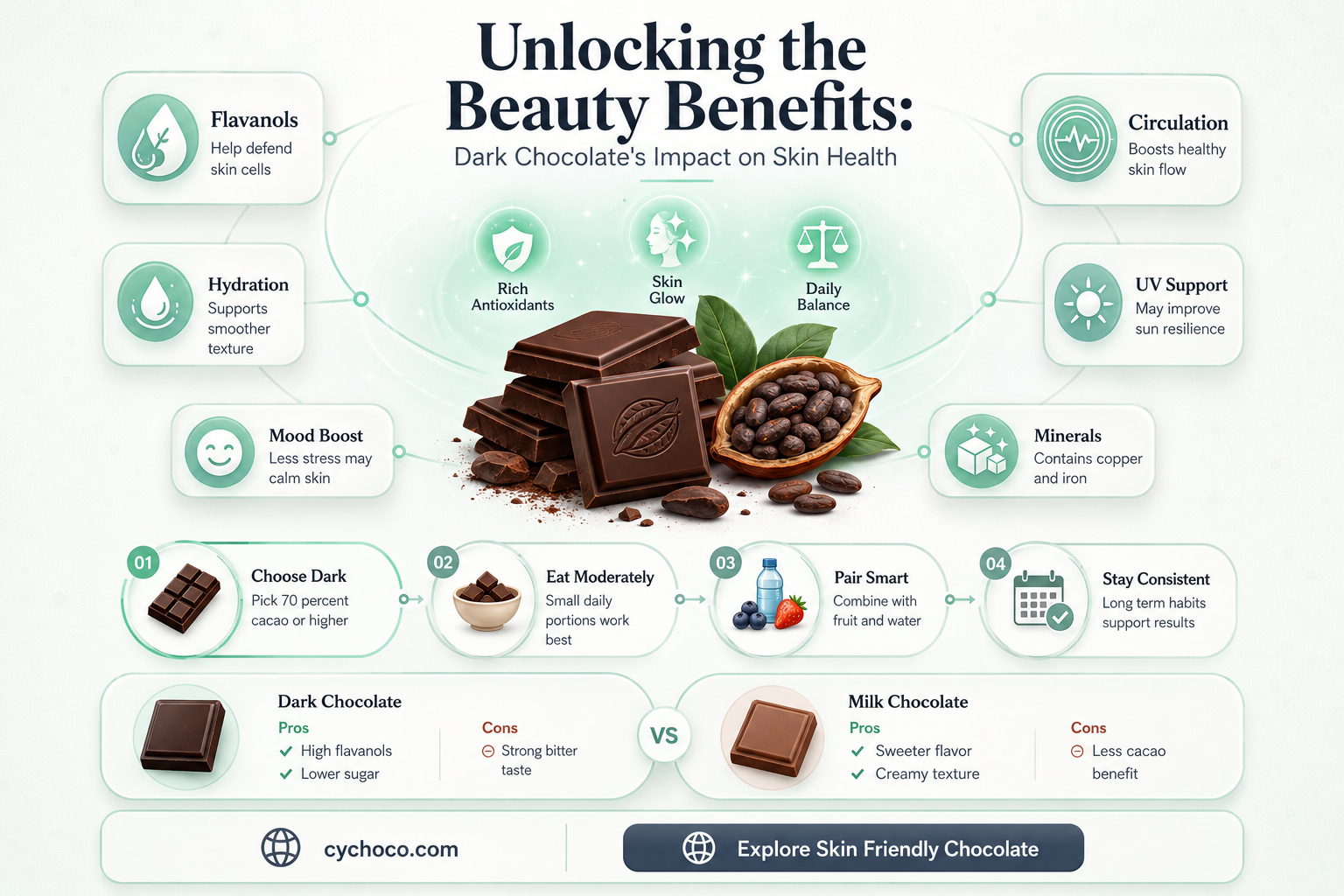 is dark chocolate good for your skin