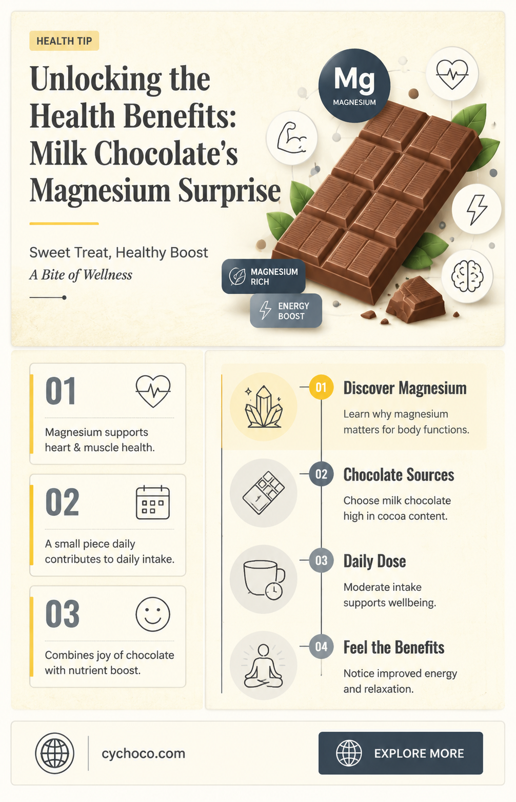 does milk chocolate have magnesium