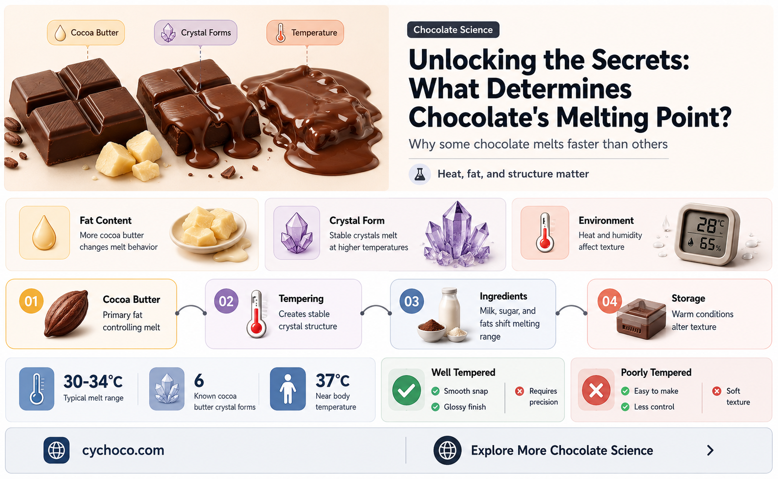 what determines the melting point of chocolate