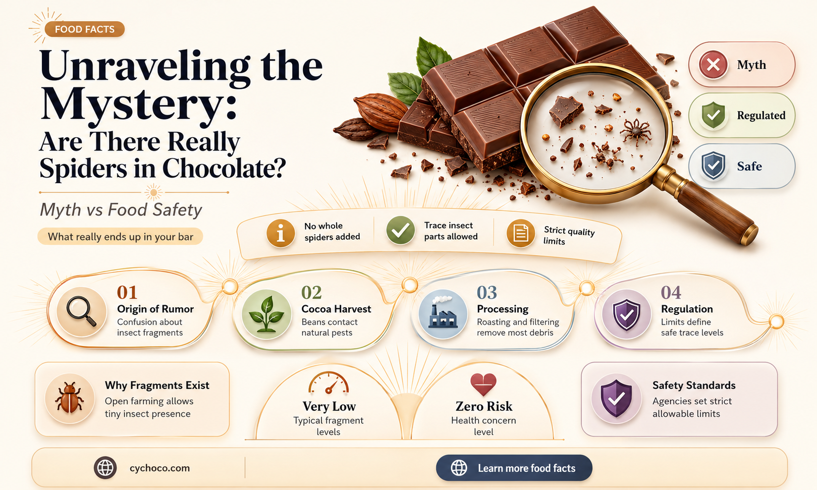 how many spiders are in chocolate