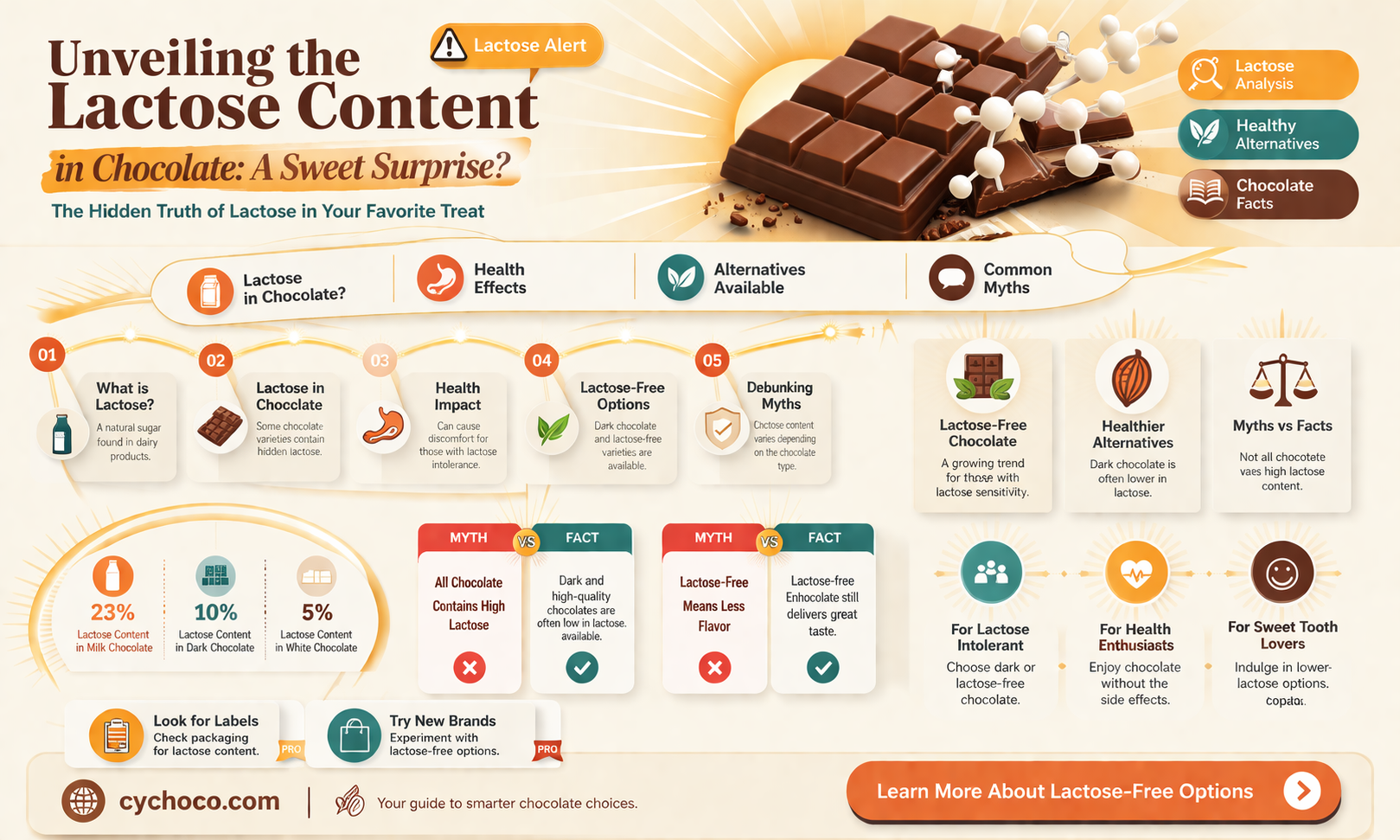 does chocolate have much lactose