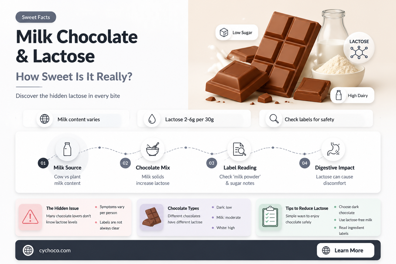 does milk chocolate have lactose