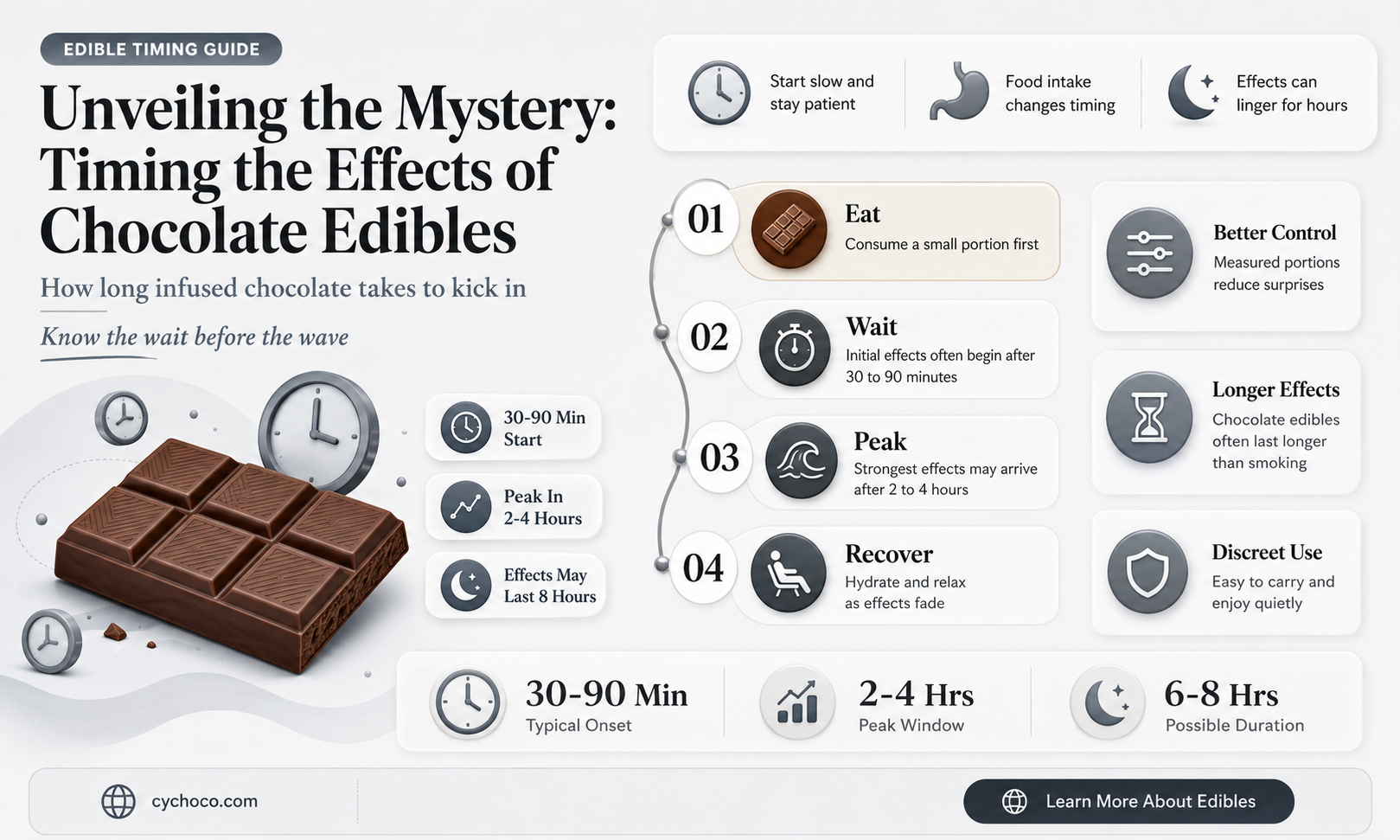 how long do chocolate edibles take to kick in