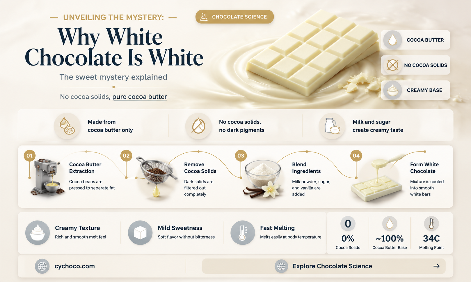 why white chocolate is white
